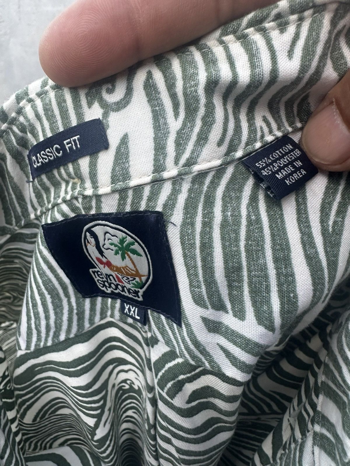 Reyn Spooner PreOwned Reyn Sponer Classic Fit Hawaiian Green Men's XXL Size US XXL / EU 58 / 5 - 4 Thumbnail
