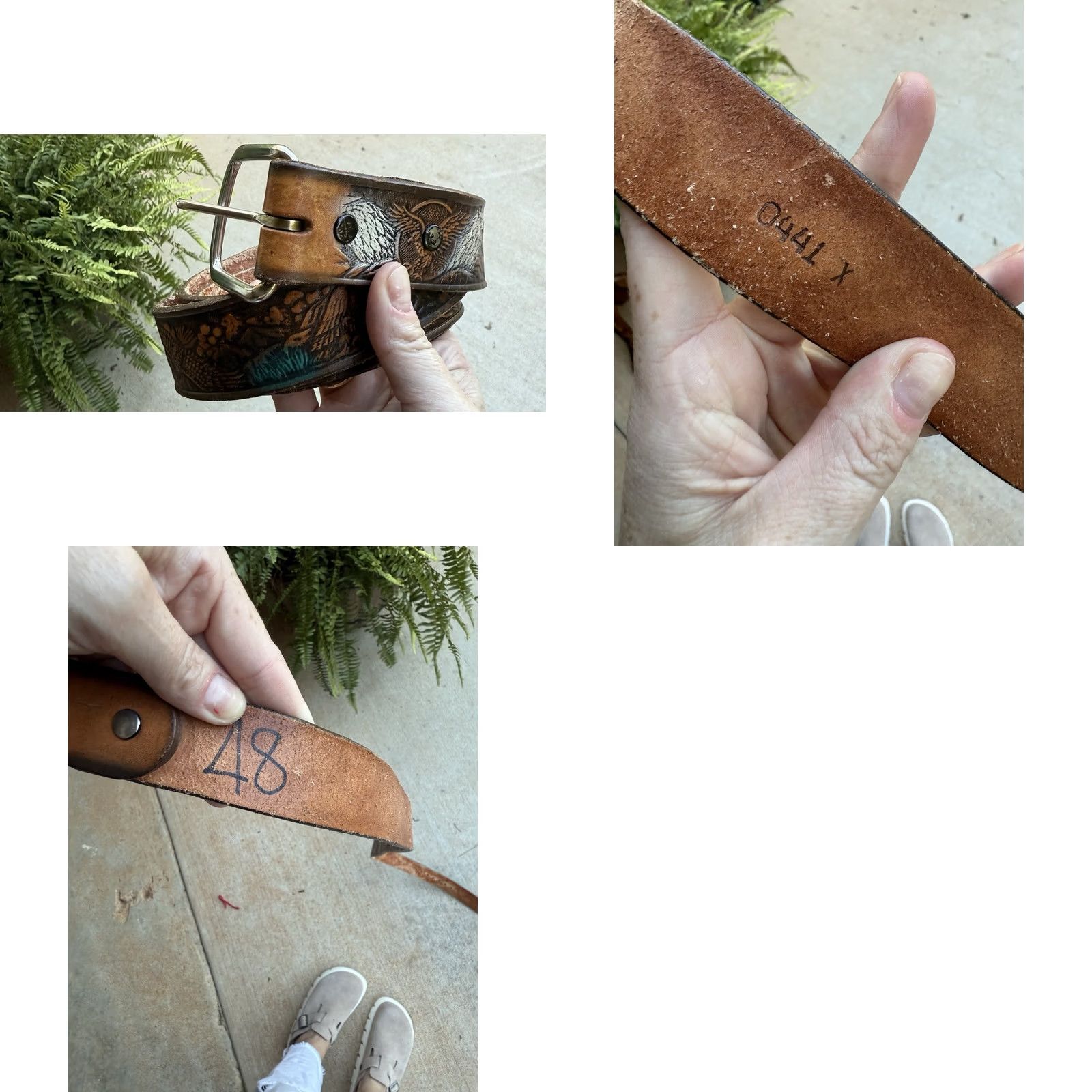 Vintage VINTAGE Leather Engraved Eagles America Leather Belt No Name 48 Belt Men Brown Western 90s Cowboy Rock Mens Size ONE SIZE - 9 Thumbnail