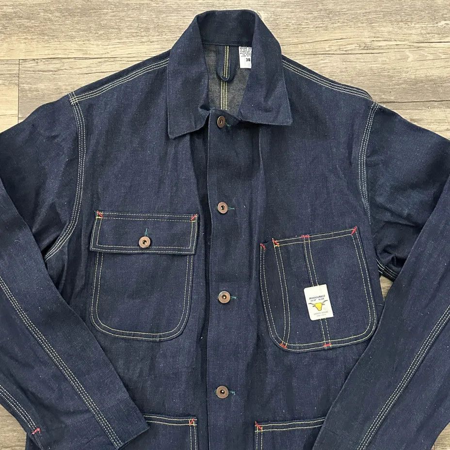 Other Vintage 70s Mahagamage 007 KGBR Unlined Denim Chore Jacket Size US S / EU 44-46 / 1 - 3 Thumbnail