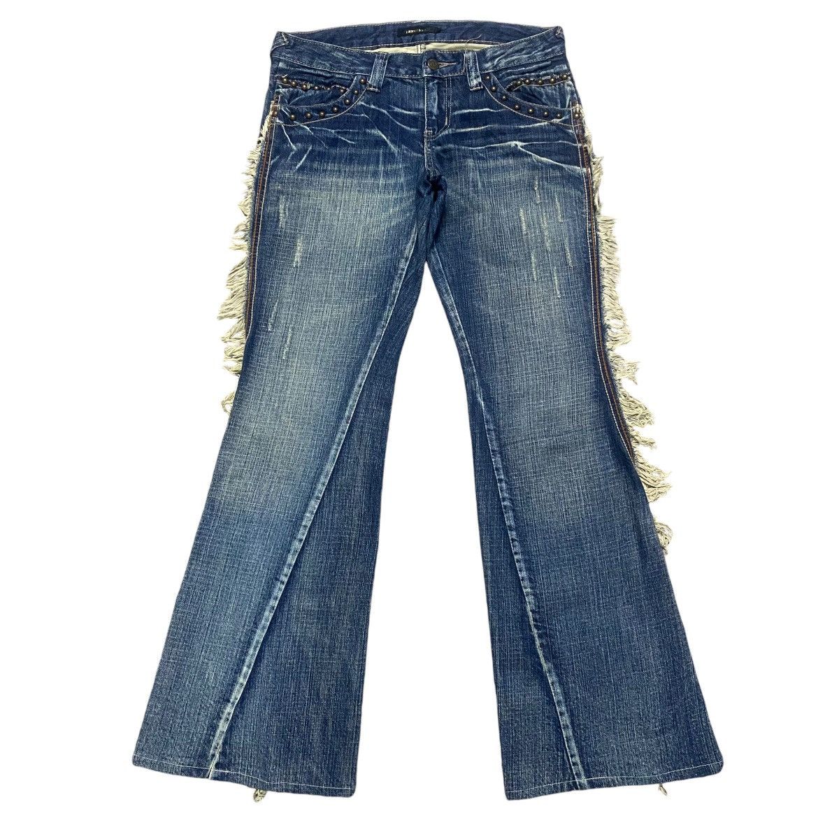 Tornado Mart Vintage Tornado Mart Spiral Cut Denim Flare Jeans Size 28" / US 6 / IT 42 - 2 Thumbnail