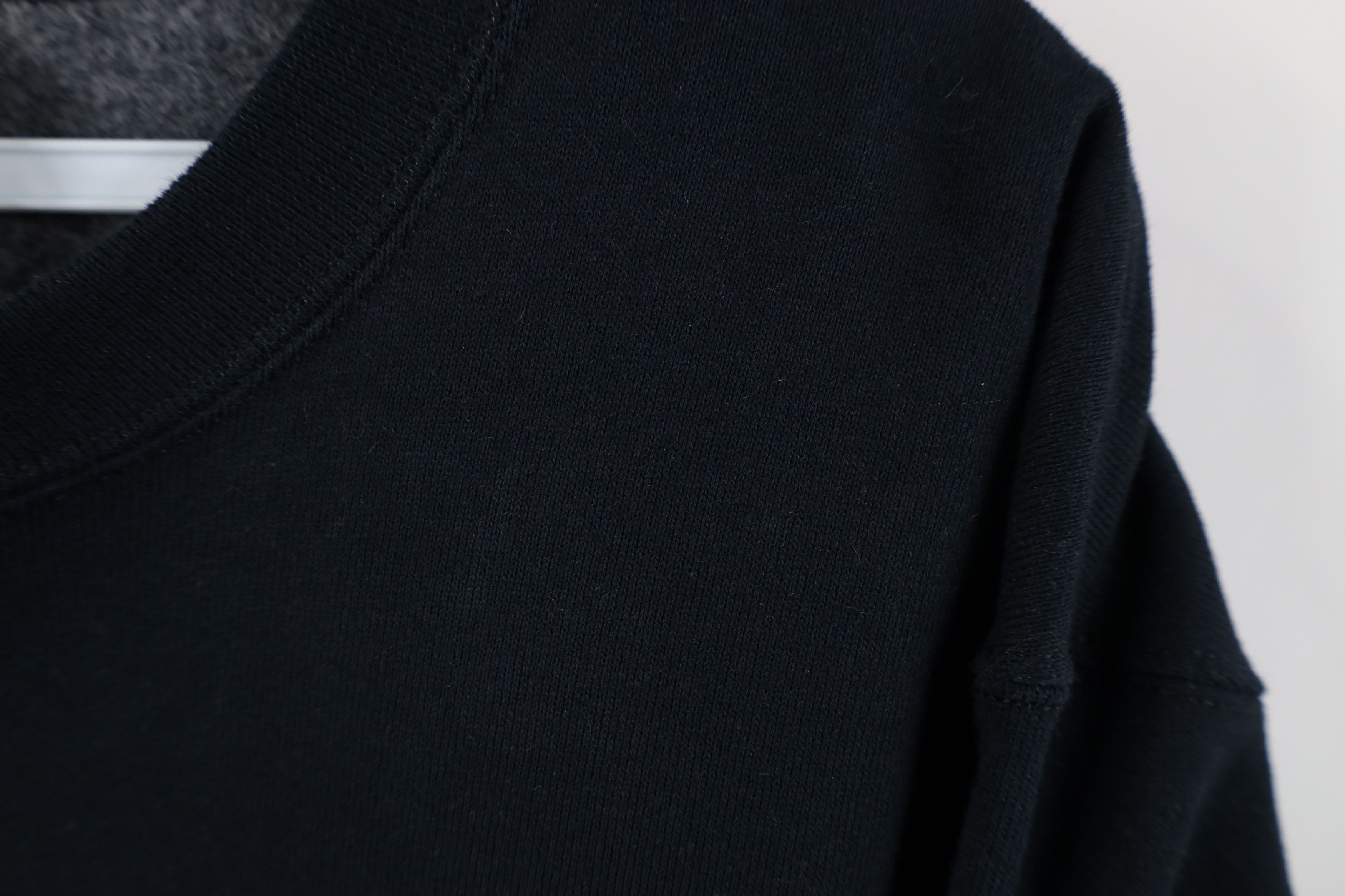Vintage Vintage 90s Streetwear Blank Heavy Crewneck Sweatshirt Black Size US M / EU 48-50 / 2 - 5 Thumbnail