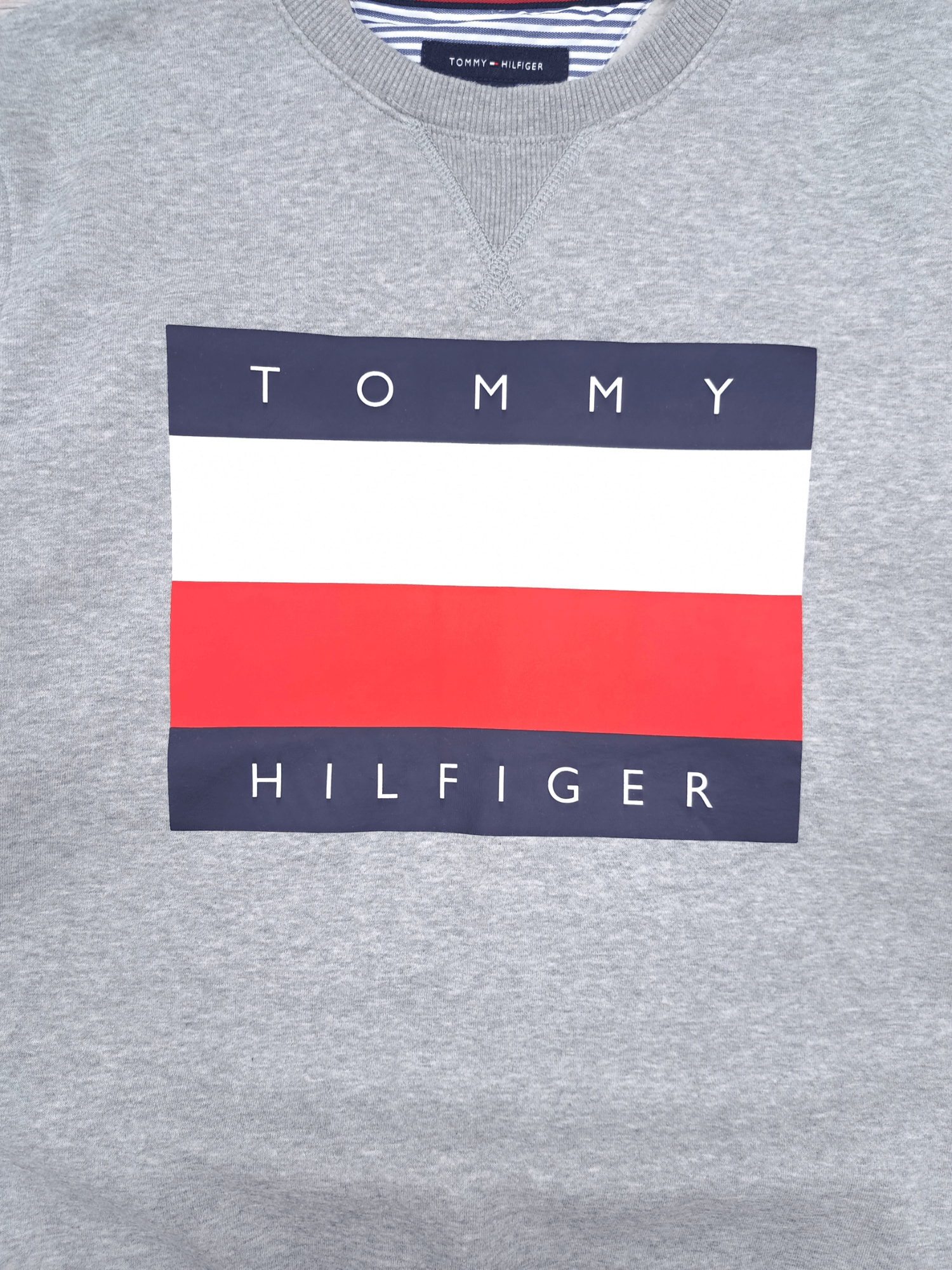 Designer × Tommy Hilfiger 💎 TOMMY HILFIGER SWEATSHIRT BIG LOGO SPELL OUT Size US L / EU 52-54 / 3 - 3 Thumbnail
