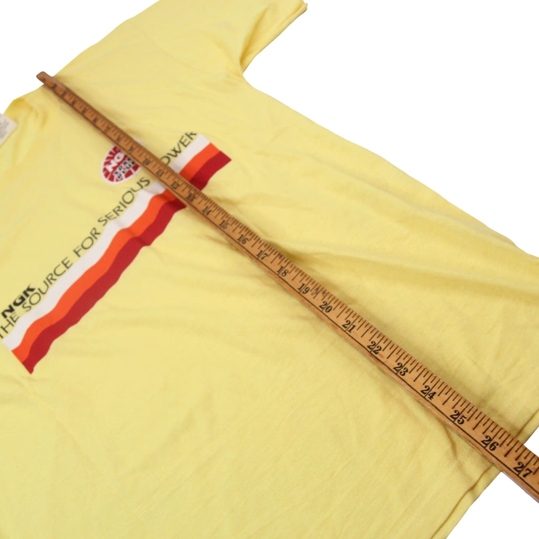 Vintage VINTAGE NGK Spark Plugs T-Shirt Mens M Yellow Graphic Shirt Size US M / EU 48-50 / 2 - 6 Thumbnail