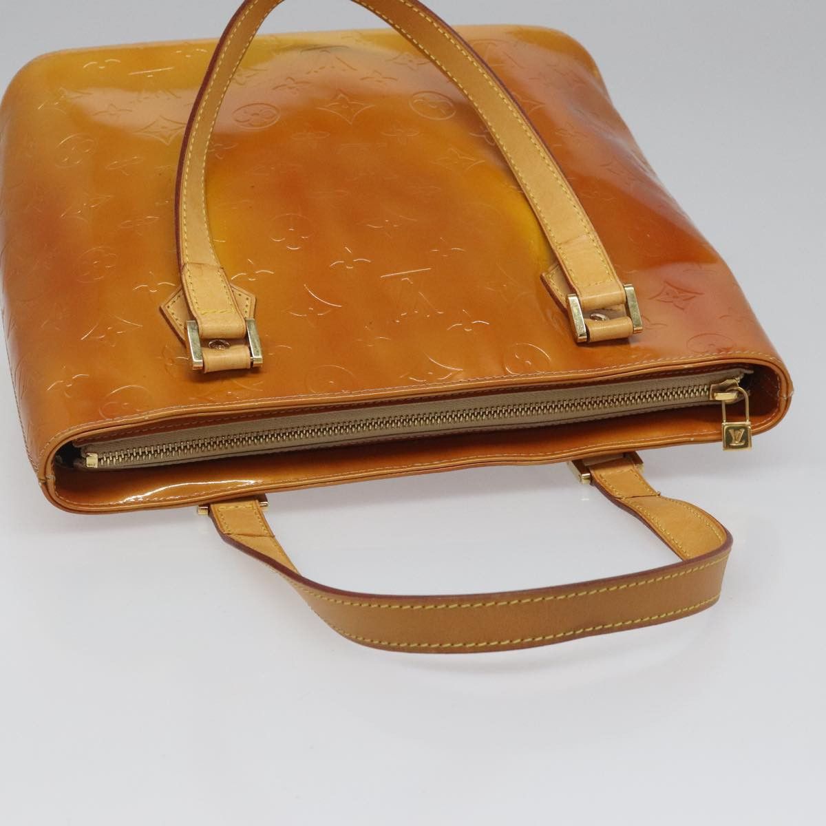 Louis Vuitton LOUIS VUITTON Monogram Vernis Houston Hand Bag Beige M91004 Size ONE SIZE - 6 Thumbnail