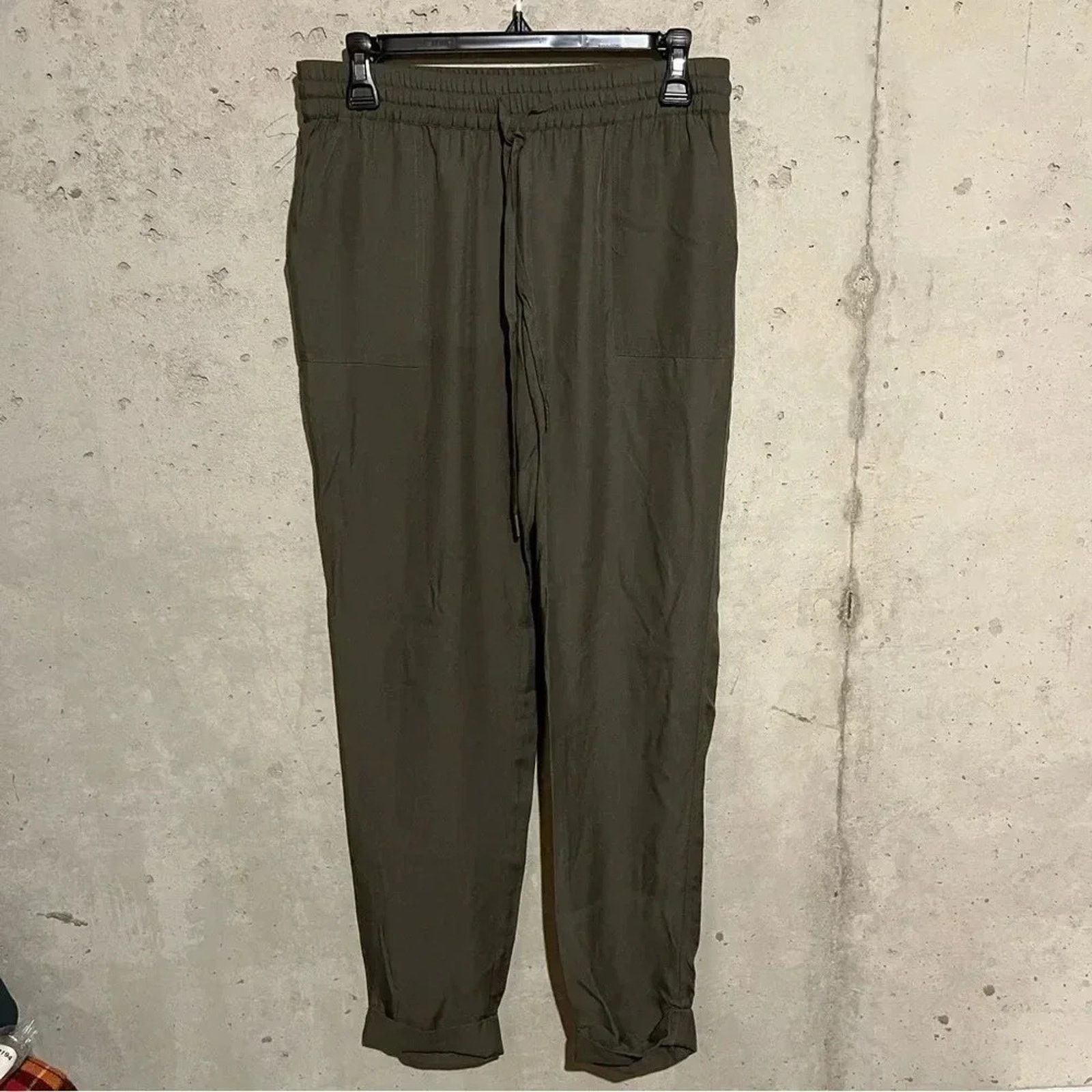Joie Joie Womens Sz S Green Drawstring Jogger Pants Silk Blend Size 26" / US 2 / IT 38 - 1 Thumbnail