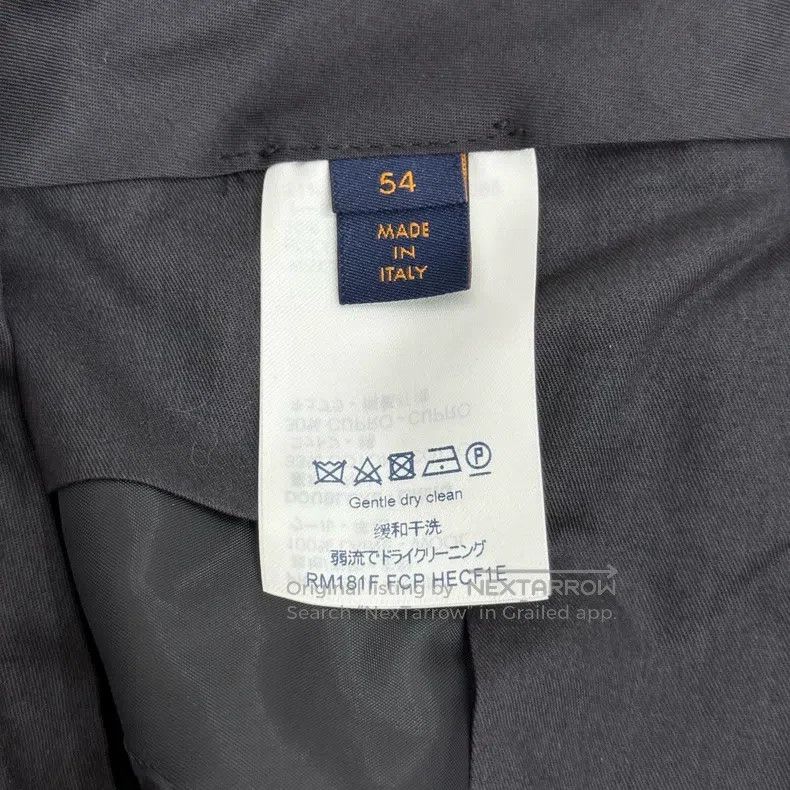 Louis Vuitton Louis Vuitton size US 54 Grey logo wool trousers Size US 38 / EU 54 - 4 Thumbnail