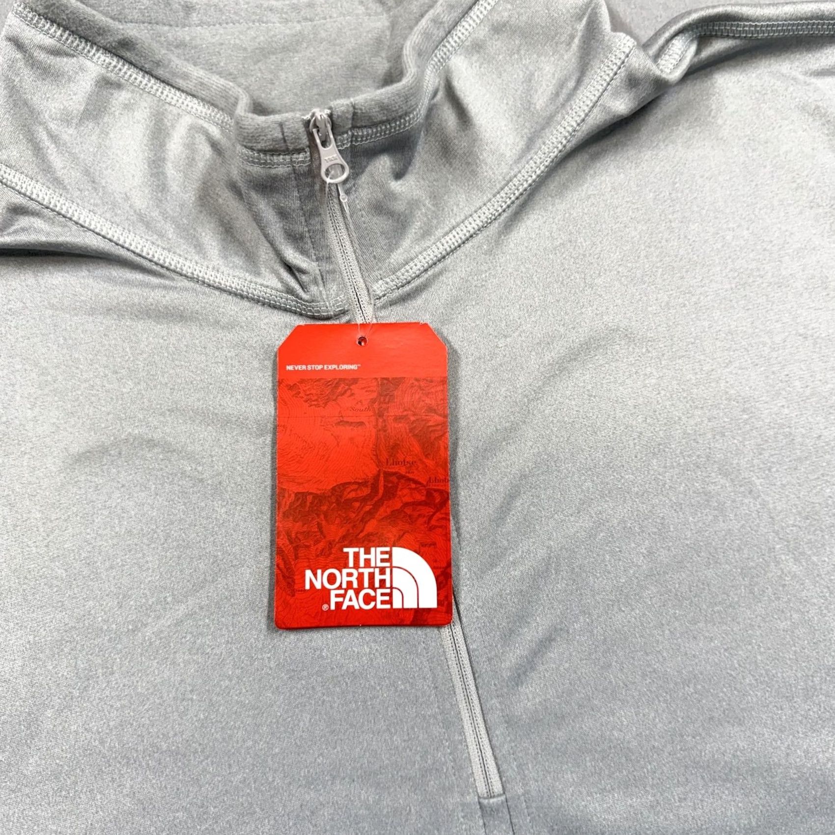 The North Face The North Face Pullover Mens 2XL Gray Tech 1/4 Zip Fleece Long Sleeve Top Hiking Size US XXL / EU 58 / 5 - 3 Thumbnail