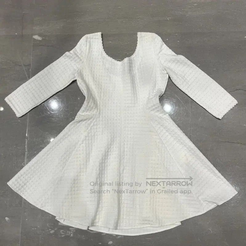 Miu Miu Miu Miu White Long Sleeve Dress for Women . Size L / US 10 / IT 46 - 2 Thumbnail