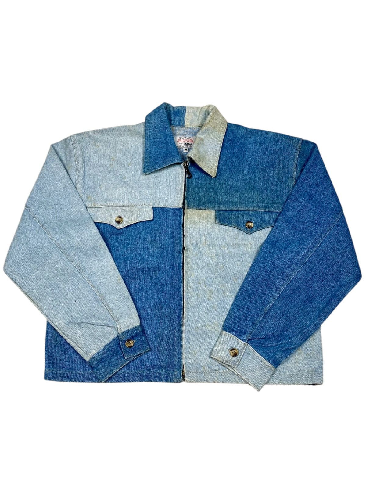 Japanese Brand 1980s Atsuro Tayama - Patchwork Denim Jacket Size US M / EU 48-50 / 2 - 3 Thumbnail