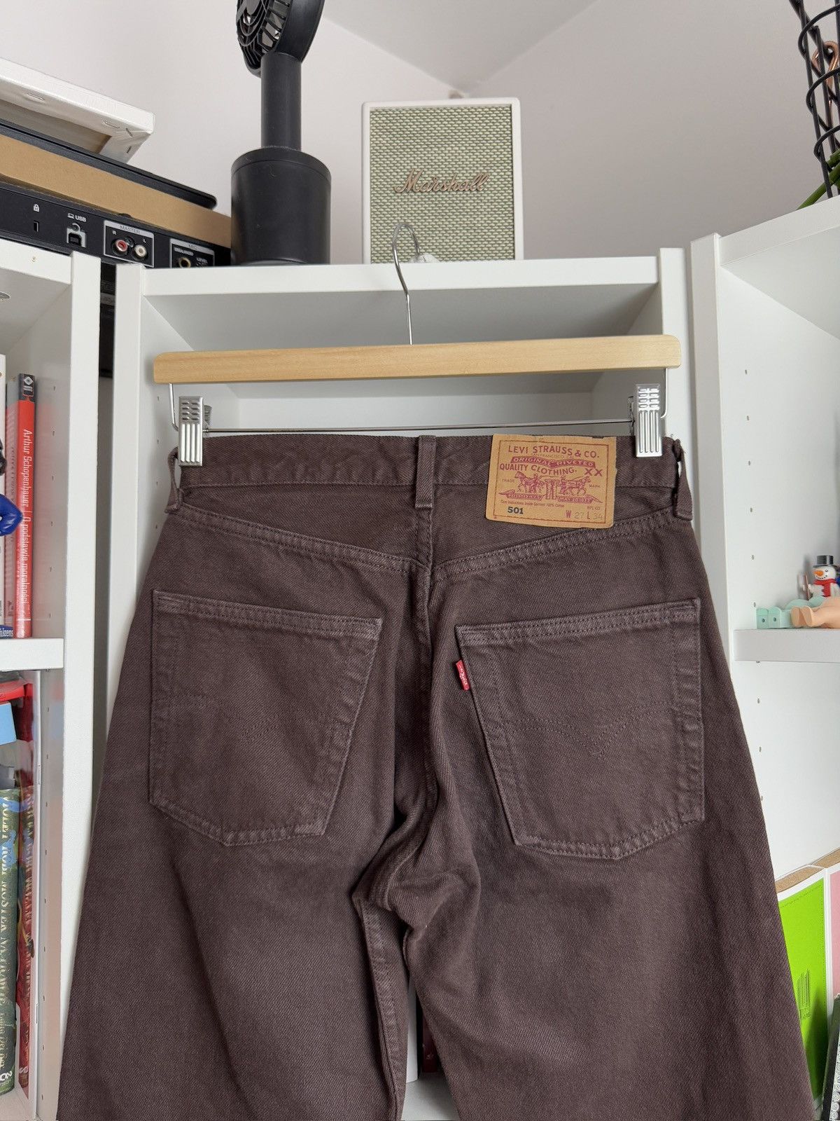Levi's × Levi's Vintage Clothing × Vintage Vintage Levi’s 501 brown denim jeans pants 27x34 streetwear Size US 27 - 3 Thumbnail