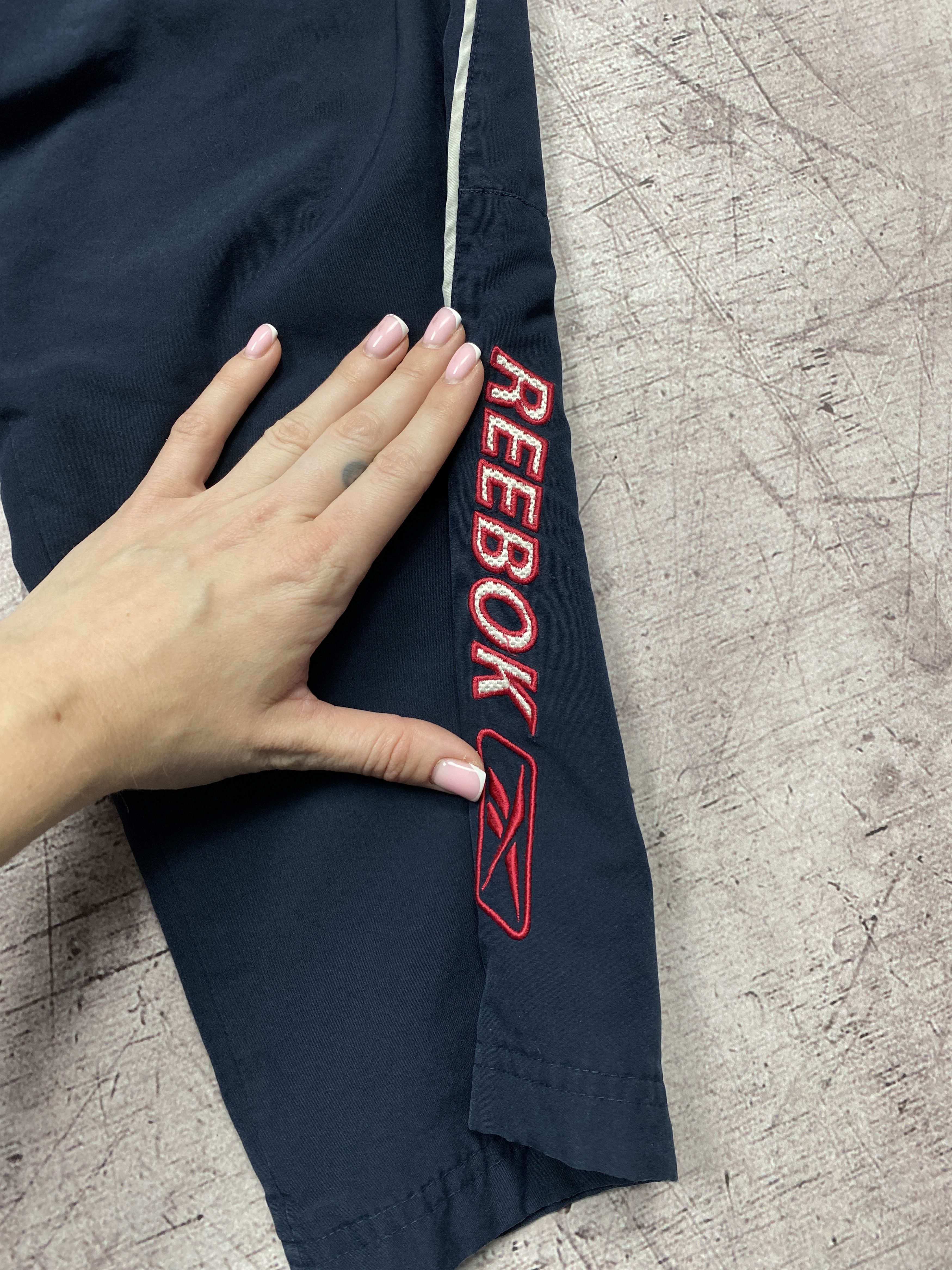 Reebok × Vintage Reebok Vintage Mens Nylon Track Pants Y2K Size US 34 / EU 50 - 2 Thumbnail