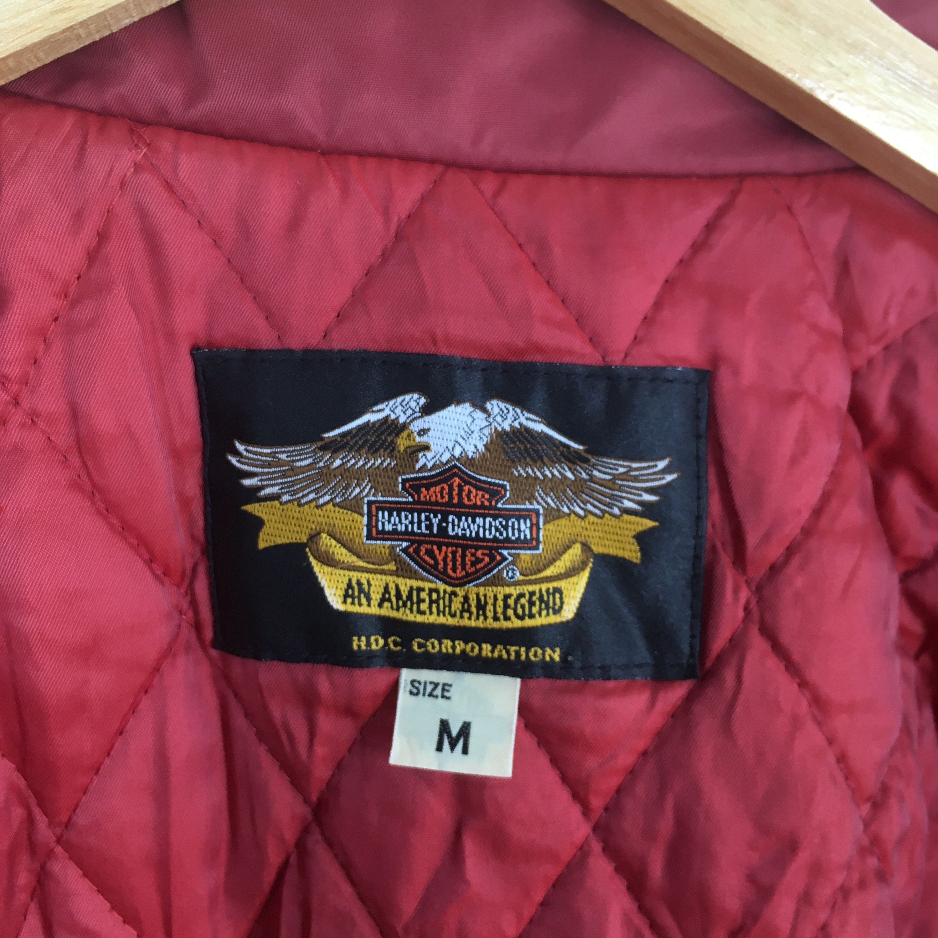 Harley Davidson Vintage 90s Harley Davidson Motorcycles Button Red Jacket Size US M / EU 48-50 / 2 - 8 Thumbnail