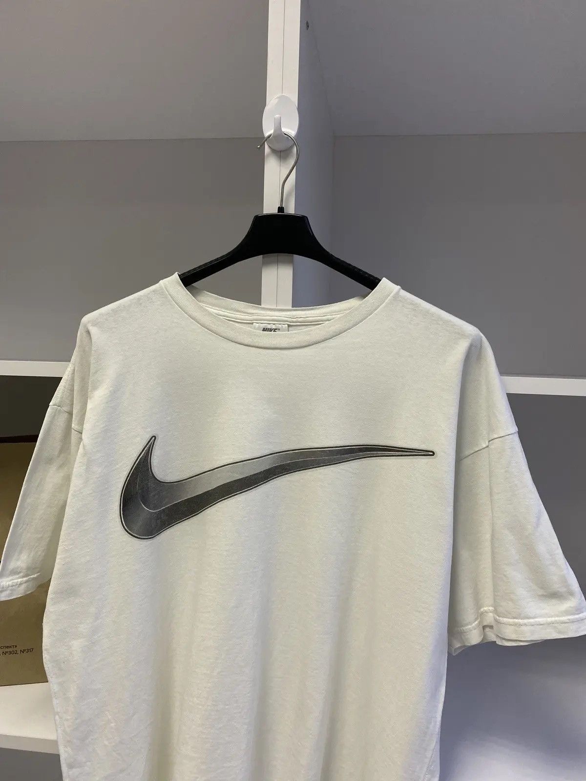 Nike × Vintage Vintage Nike Made in USA Big Swoosh Logo Tee 90s Size US XL / EU 56 / 4 - 3 Thumbnail