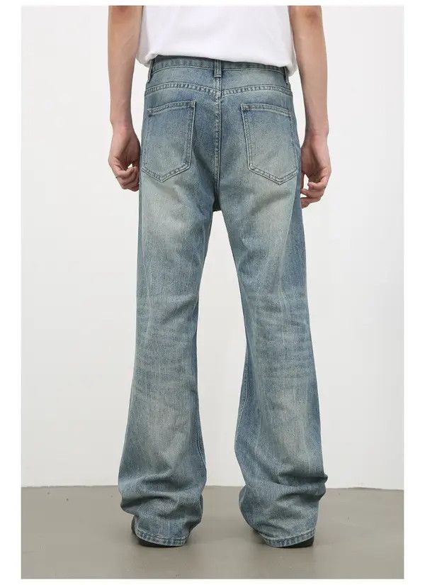 Japanese Brand American high street lightning crack washed jeans for men Size US 34 / EU 50 - 5 Thumbnail