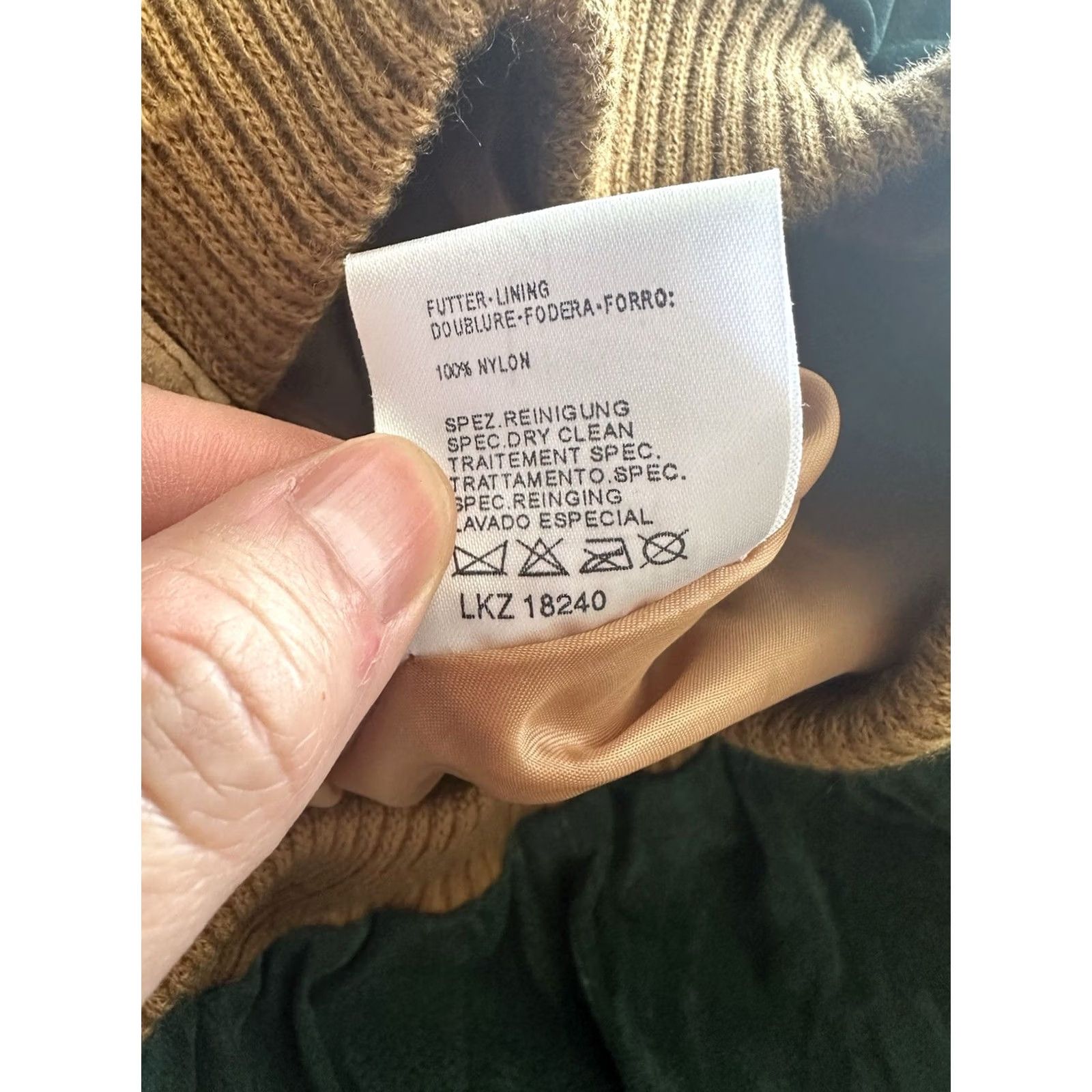 Vintage Vintage Aztec Navajo Bomber Jacket - Inca Style Tan Leather Festival Coat – Unisex Adult Size US M / EU 48-50 / 2 - 8 Thumbnail