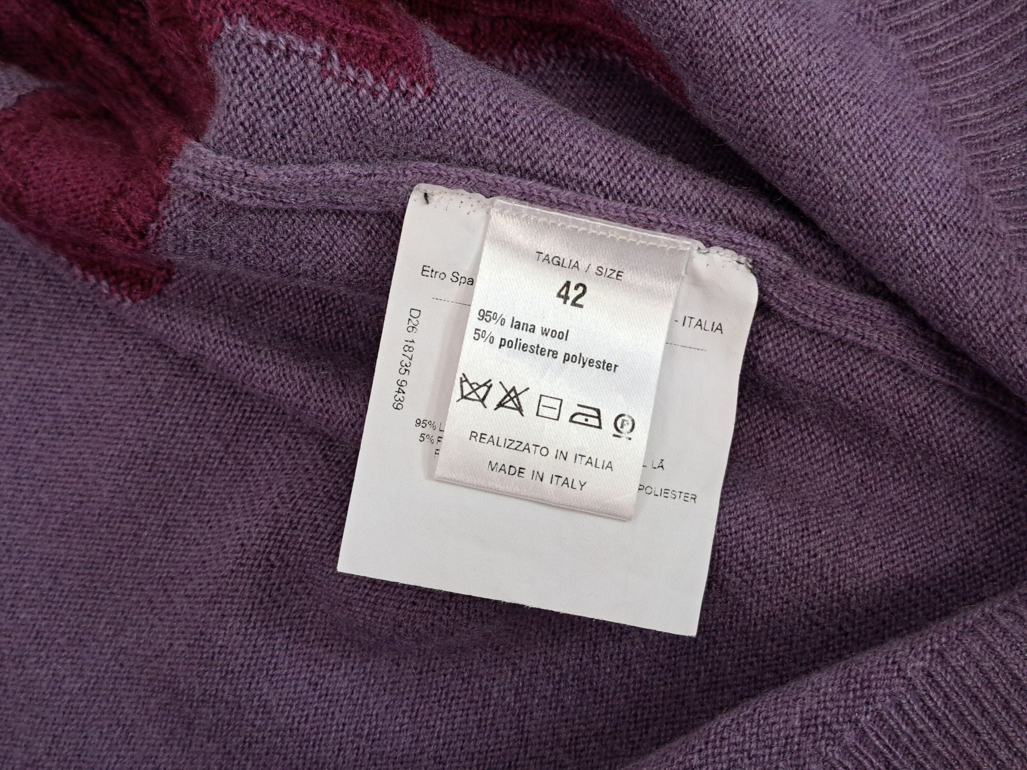 Etro ETRO long wool sweater with flowers. Size 42 Size XL / US 12-14 / IT 48-50 - 11 Thumbnail