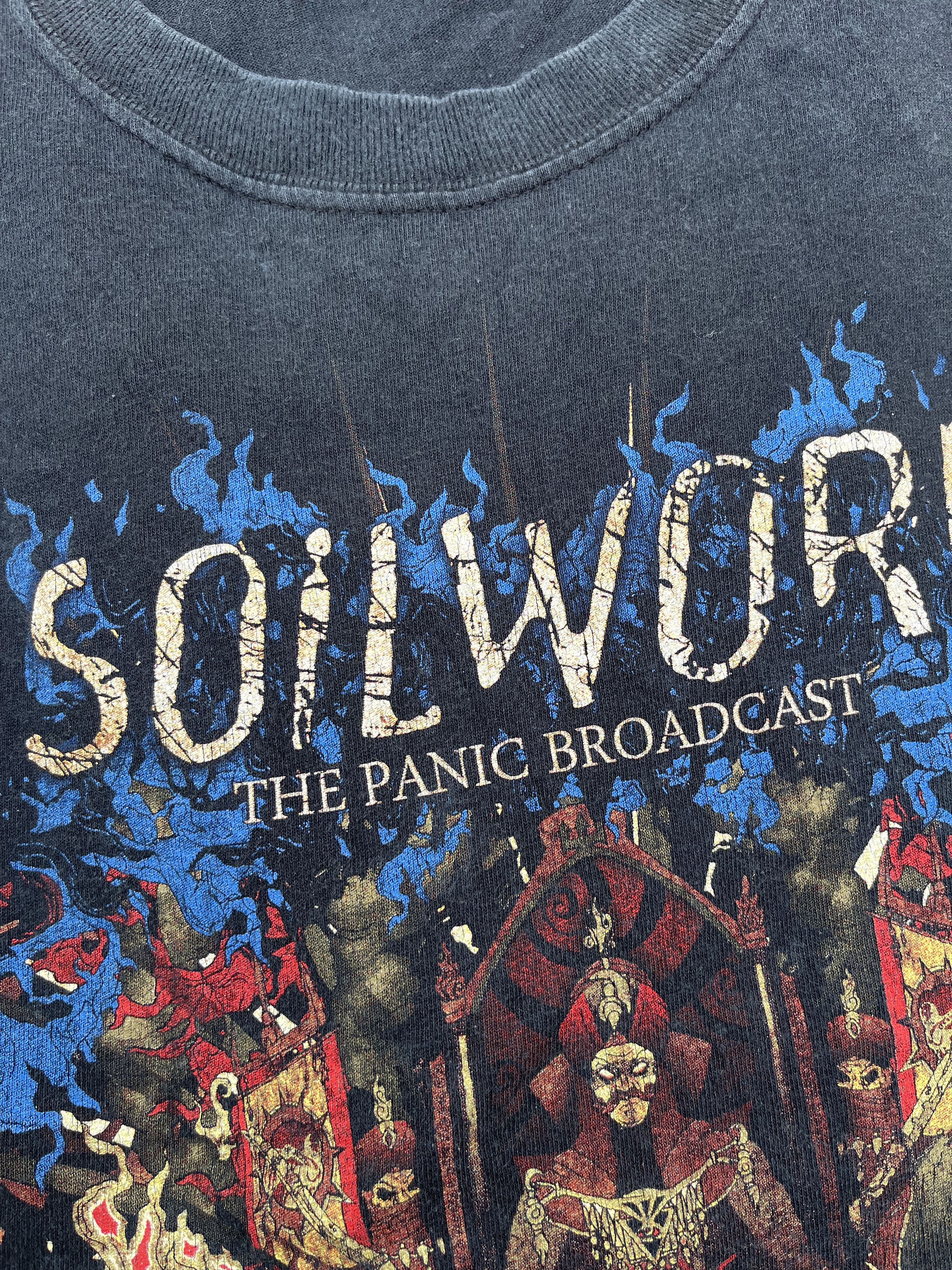 Band Tees × Gildan × Vintage Vintage y2k Soilwork “The Panic Broadcast” Long Sleeve Tee Size US XL / EU 56 / 4 - 4 Thumbnail