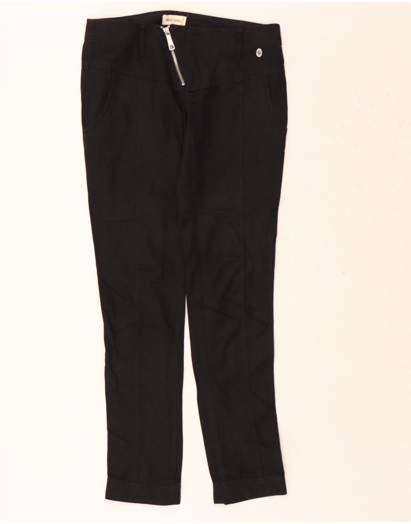 Diesel Womens Slim Casual Trousers W27 L30 Black Size 42" / US 20 - 1 Thumbnail
