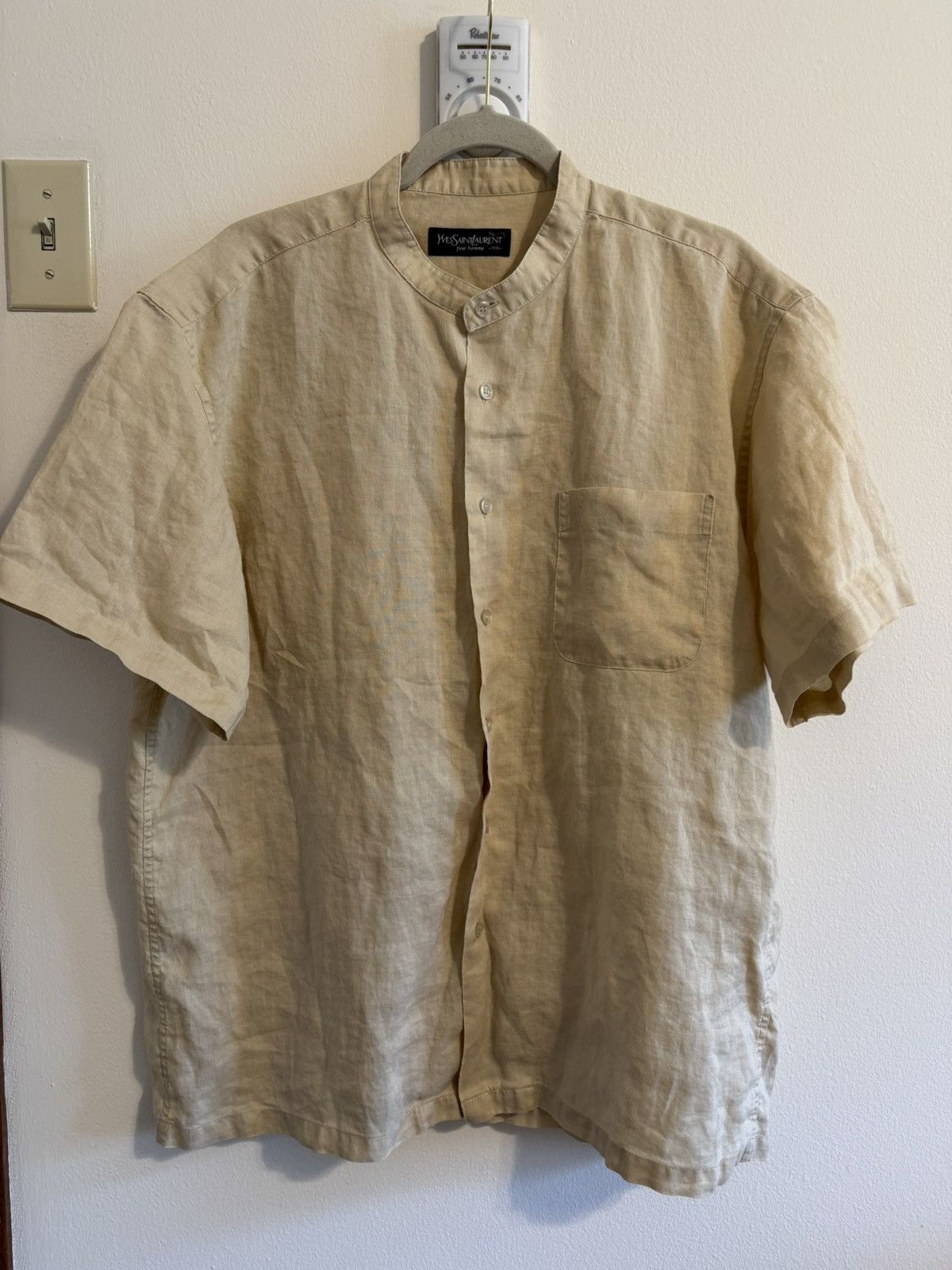 Yves Saint Laurent Yves Saint Laurent Linen Shirt Size US L / EU 52-54 / 3 - 2 Thumbnail
