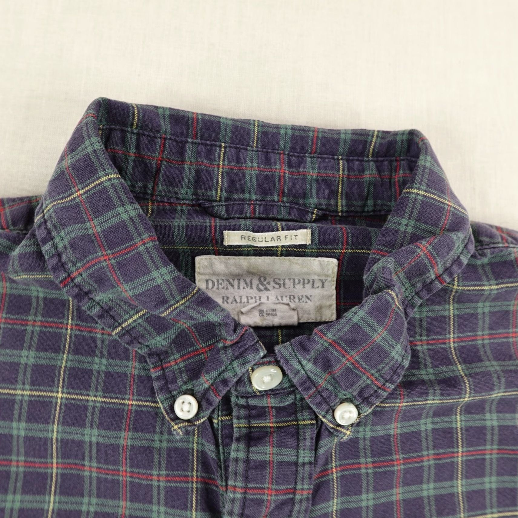 Ralph Lauren Ralph Lauren Denim & Supply Plaid Shirt Mens Medium Blue Twill Long Sleeve Button-Down Outdoor Size US M / EU 48-50 / 2 - 2 Thumbnail