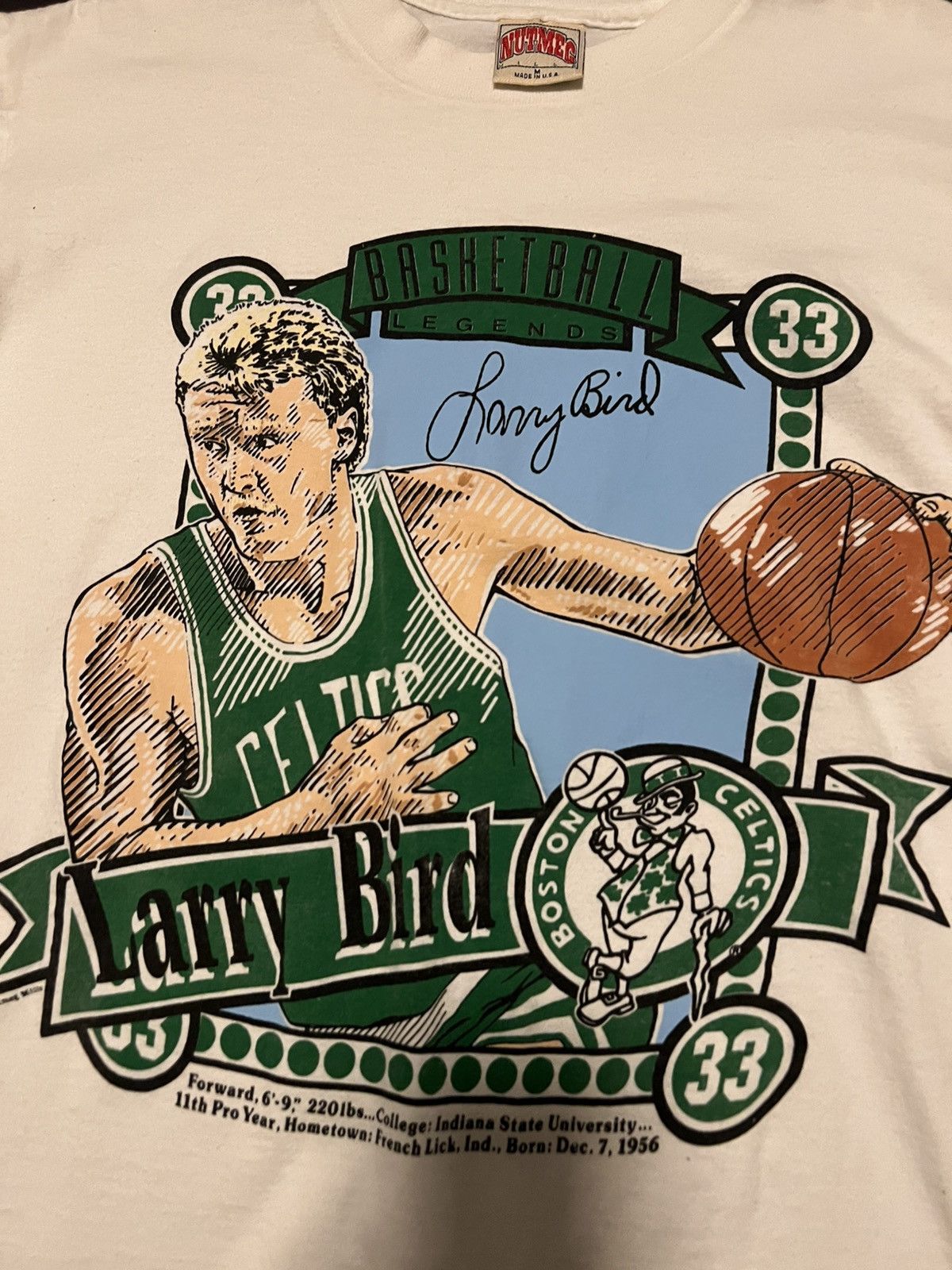 Nutmeg 90s Larry Bird Nutmeg Mills T-shirt Size US M / EU 48-50 / 2 - 2 Thumbnail