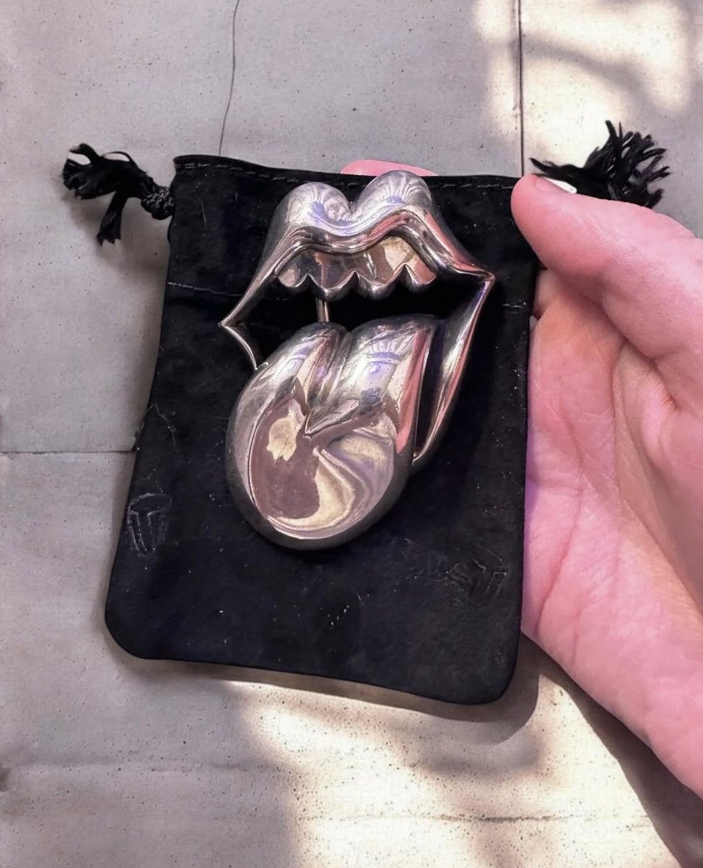 Chrome Hearts Chrome Hearts Rolling Stones Lip Tongue Belt Buckle Size ONE SIZE - 2 Thumbnail