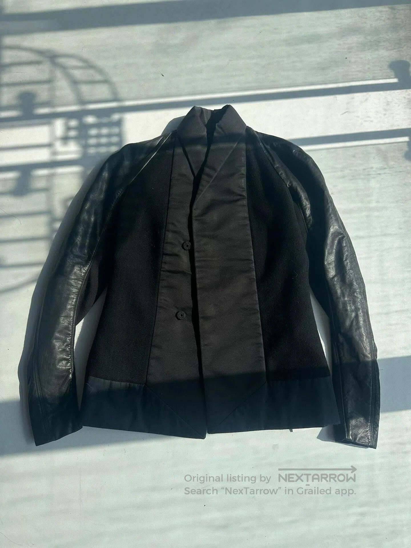 Rick Owens Rick Owens Wool and Leather Jacket. Size US XXS / EU 40 - 1 Thumbnail