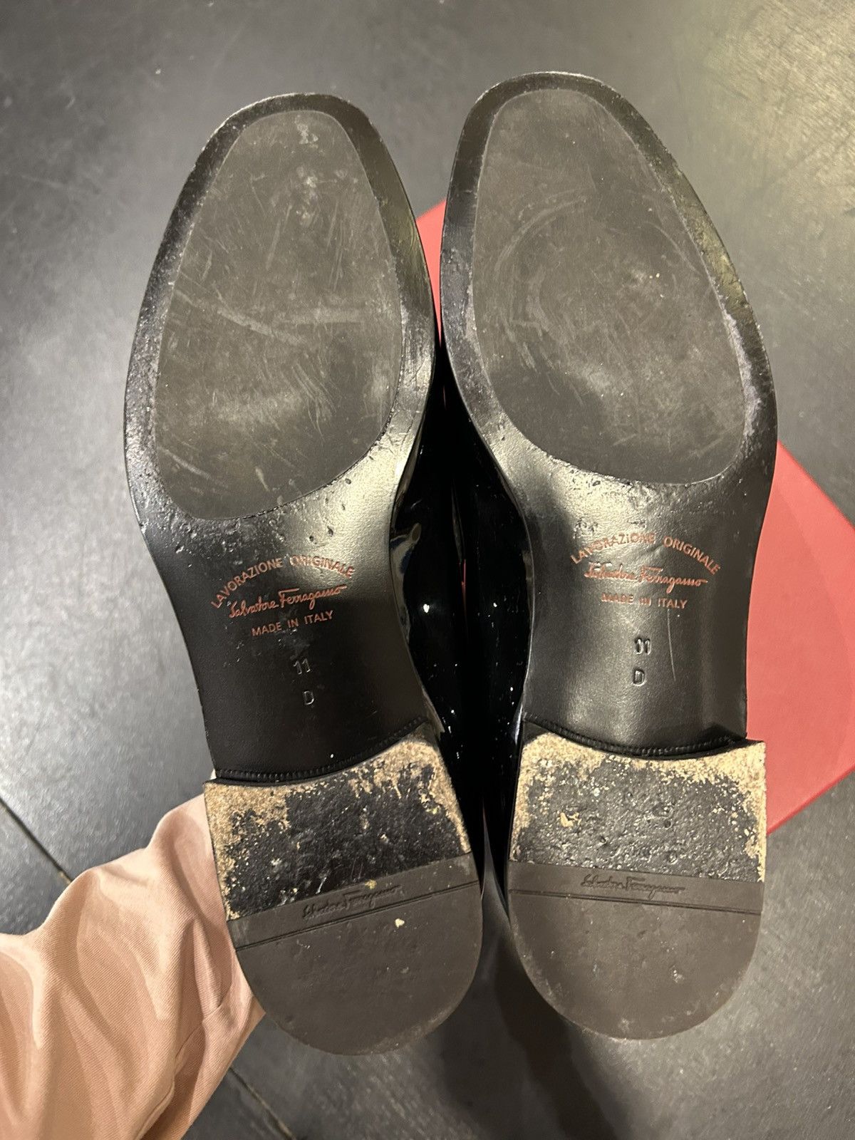 Salvatore Ferragamo Ferragamo Patent Leather Loafers Size US 11 / EU 44 - 5 Thumbnail