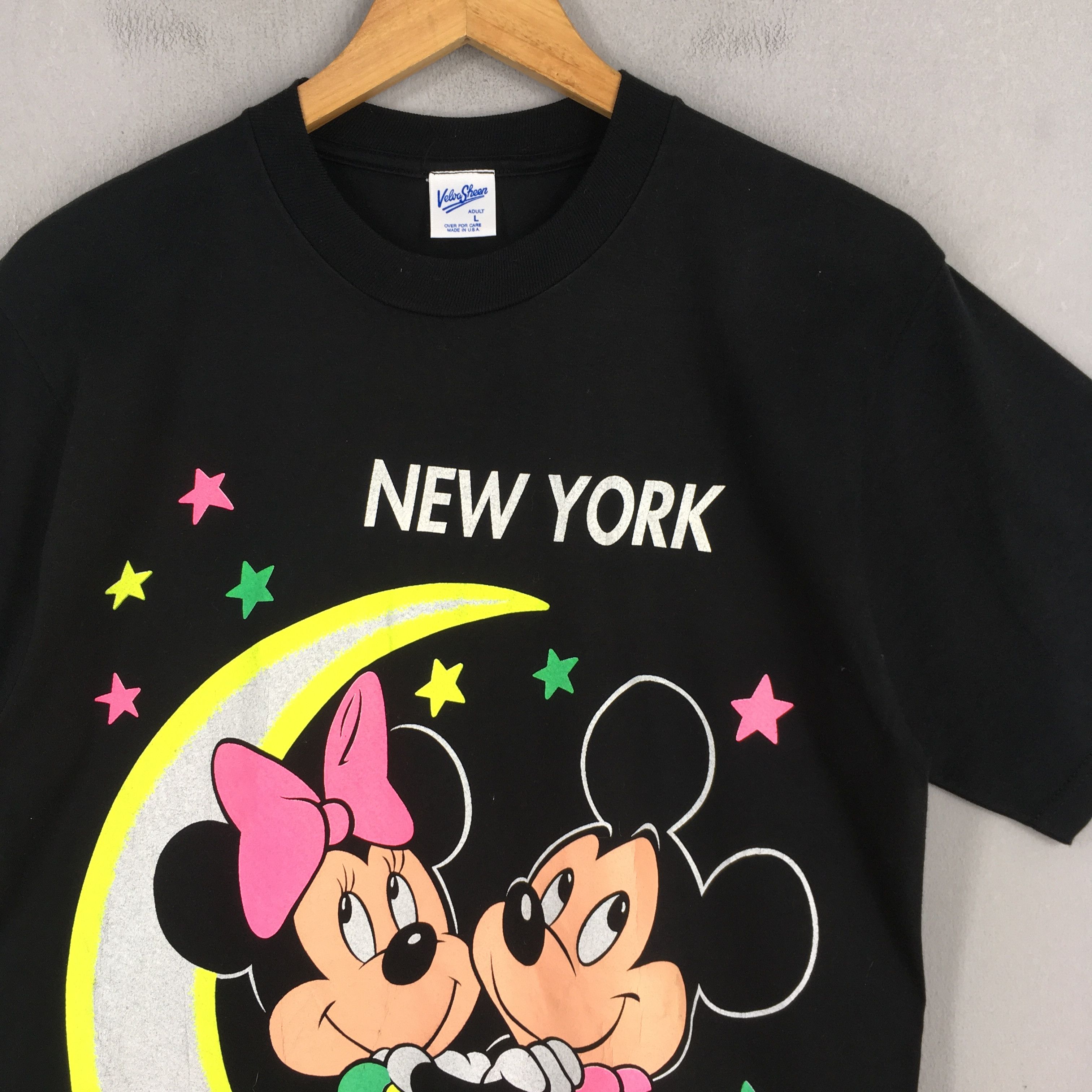 Disney Vintage 90's Disney Mickey Mouse New York T shirt Large Size US L / EU 52-54 / 3 - 2 Thumbnail