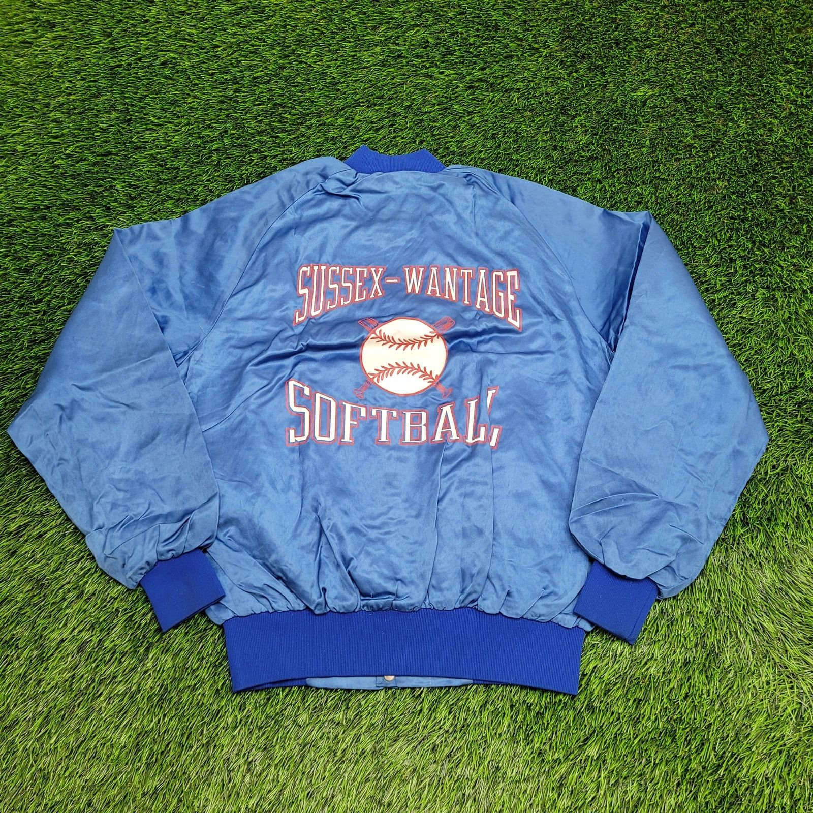 Vintage Vintage 90s Sussex-Wantage Jacket M 23x24 Blue Softball Boxy Size US M / EU 48-50 / 2 - 1 Thumbnail