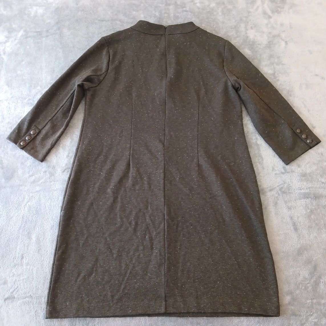 Talbots Talbots Shift Dress Large Green 3/4 Sleeve Knit Knee Length Women Regular L Knit Cotton Blend Vintage No Size L / US 10 / IT 46 - 2 Thumbnail