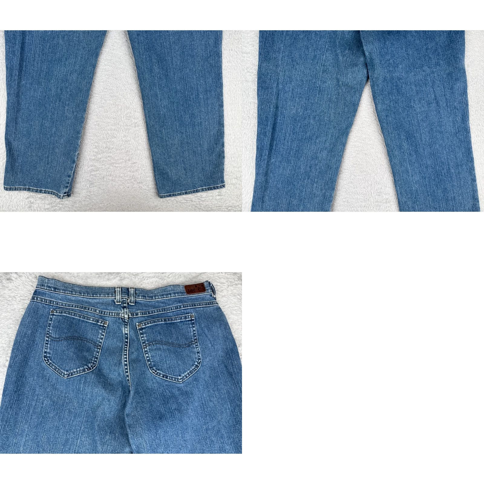 Lee VINTAGE Lee Jeans Women 16 Blue Denim Relaxed Straight Leg Cotton Blend 34x31 Jeans Size 38" / US 16 / IT 52 - 10 Thumbnail