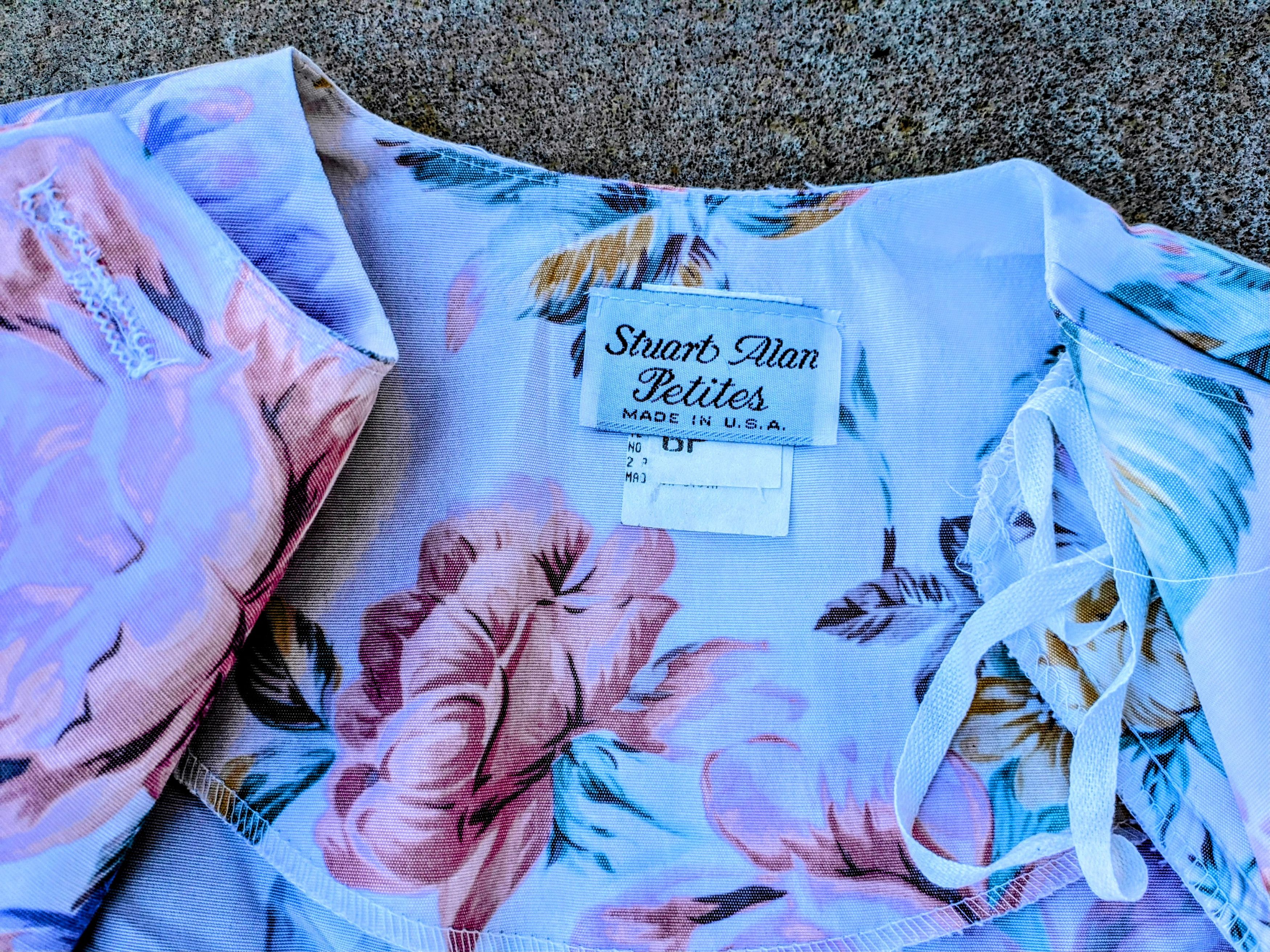 Vintage VTG Stuart Alan Petites Floral Peplum 2-pc USA Skirt Set Size M / US 6-8 / IT 42-44 - 5 Thumbnail