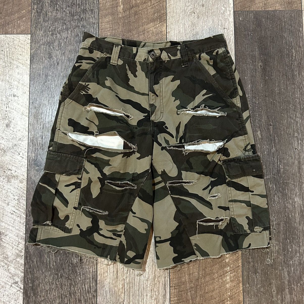 Handmade Camo Reworked Short Size US 30 / EU 46 - 1 Thumbnail