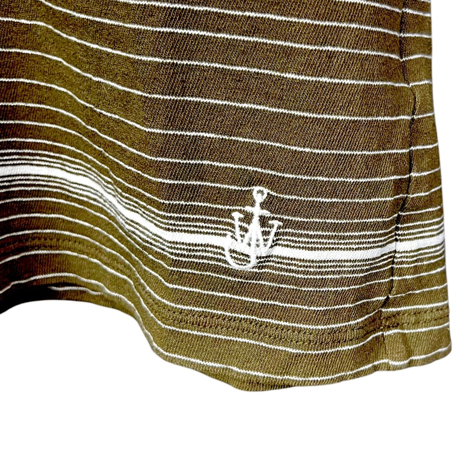 JW Anderson Men's JW Anderson x Uniqlo Brown Striped Logo T-Shirt - M Size US M / EU 48-50 / 2 - 4 Thumbnail