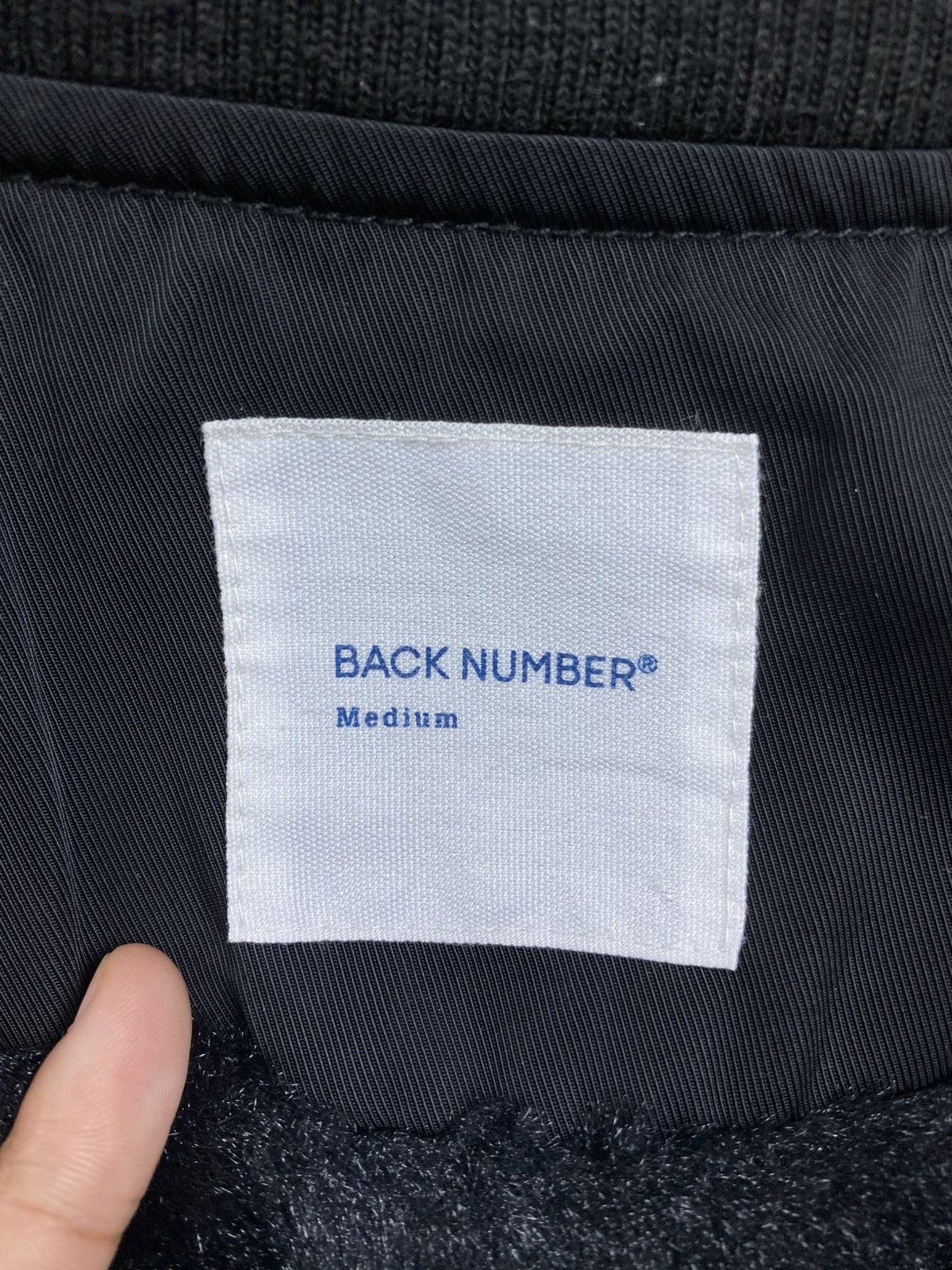 Japanese Brand × Vintage Vintage Back Number All Black Bomber Jacket Size US M / EU 48-50 / 2 - 10 Thumbnail