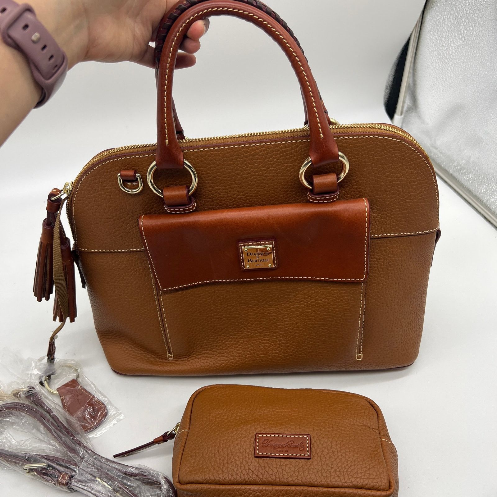 Dooney & Bourke Dooney & Bourke Pebble Leather Aubrey Satchel Satchel Size ONE SIZE - 7 Thumbnail