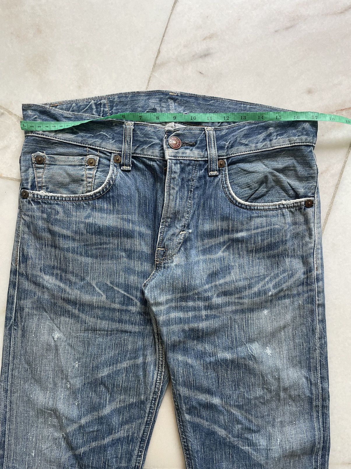 If Six Was Nine Vintage Edwin 503 Bluetrip Flare Jeans Size US 34 / EU 50 - 4 Thumbnail
