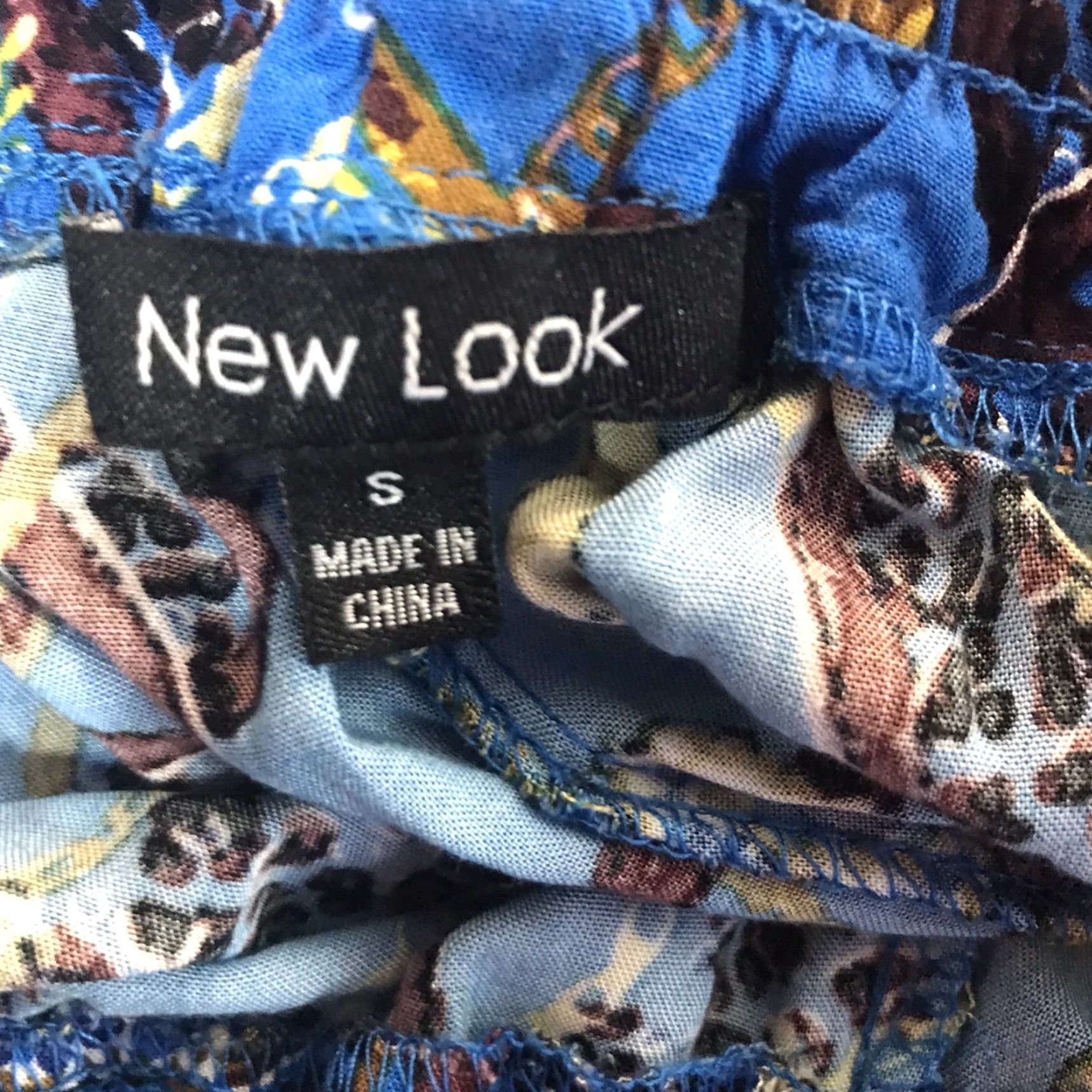 New Look New Look Women's Blue Multi Geometric Print Gaucho Pants Size S Wide-Leg Casual Size 28" / US 6 / IT 42 - 4 Thumbnail