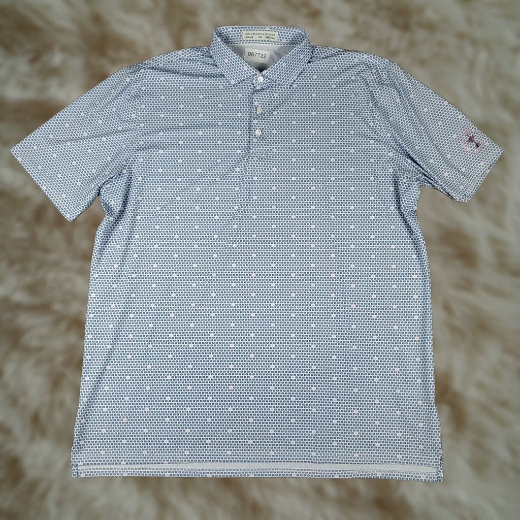 Vintage Holderness & Bourne Polo Shirt Mens 2XL Blue Geometric Golf Short Sleeve Size US XXL / EU 58 / 5 - 1 Thumbnail