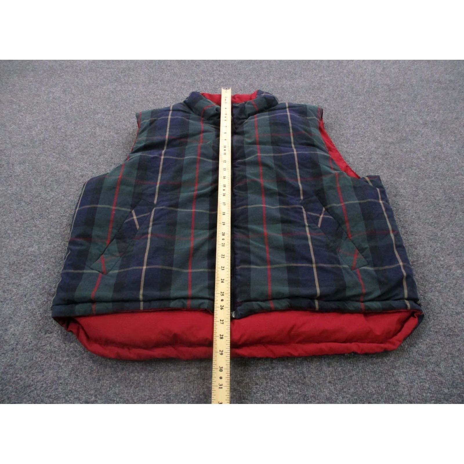 Eddie Bauer Eddie Bauer Vest Jacket Mens L Red Plaid Goose Down Puffer Reversible Outdoors Size US L / EU 52-54 / 3 - 3 Thumbnail