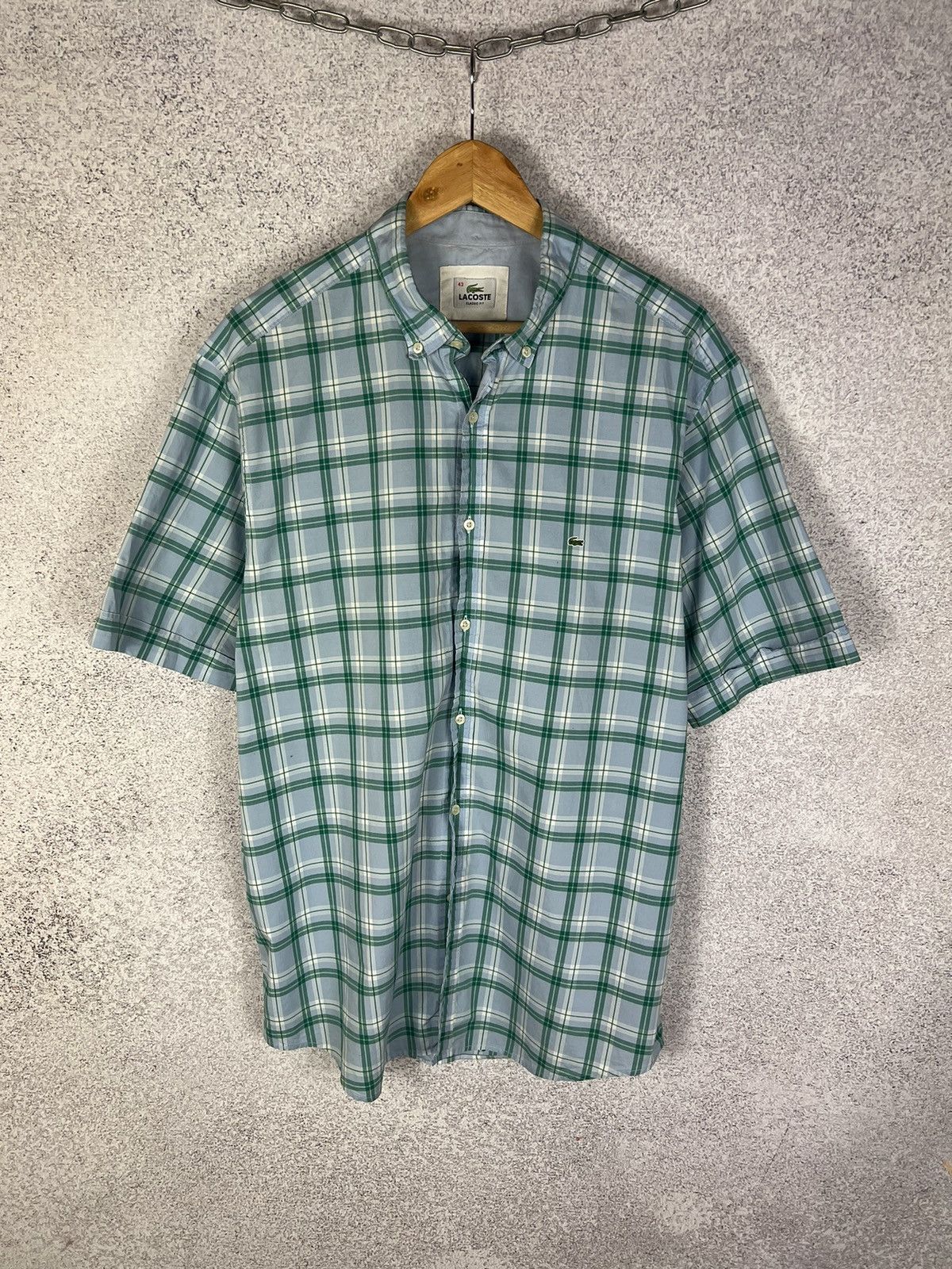 Lacoste Vintage Lacoste Check Shirt Short Sleeve Size US L / EU 52-54 / 3 - 1 Thumbnail