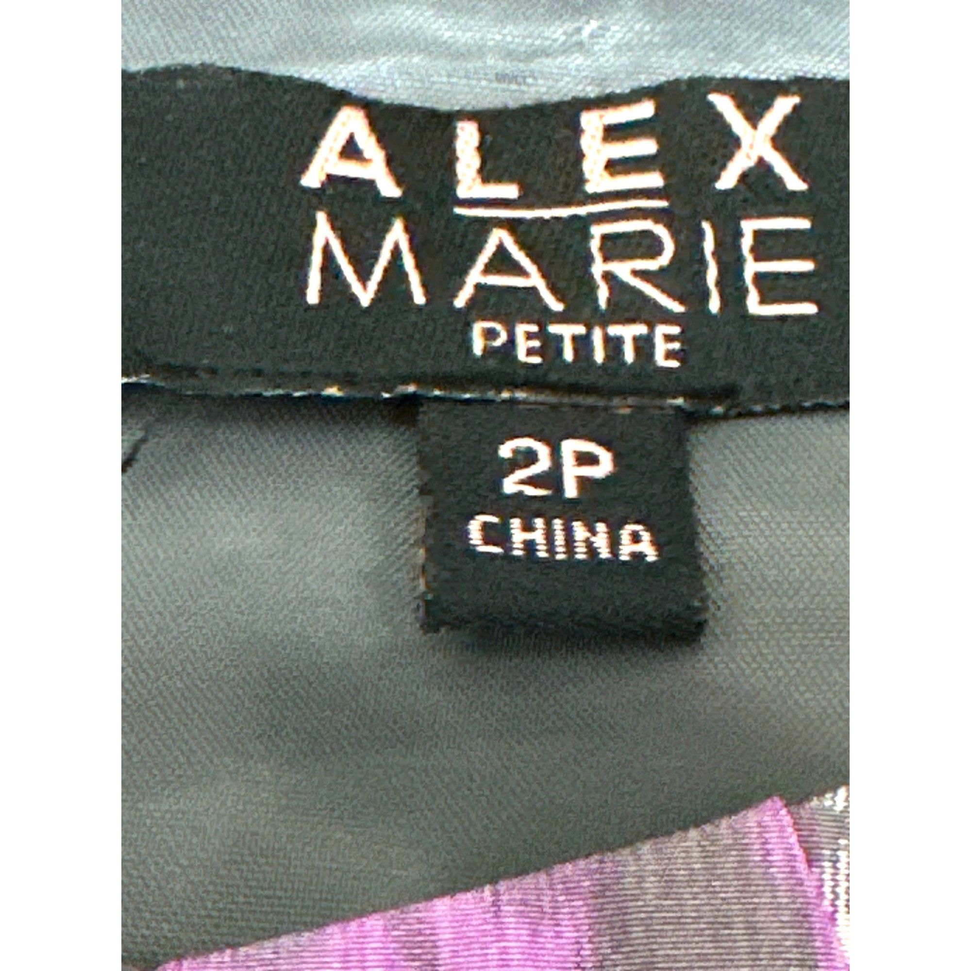 Other Alex Marie Purple Gray Floral Sleeveless Sheath Dress Pleate Size XS / US 0-2 / IT 36-38 - 8 Thumbnail