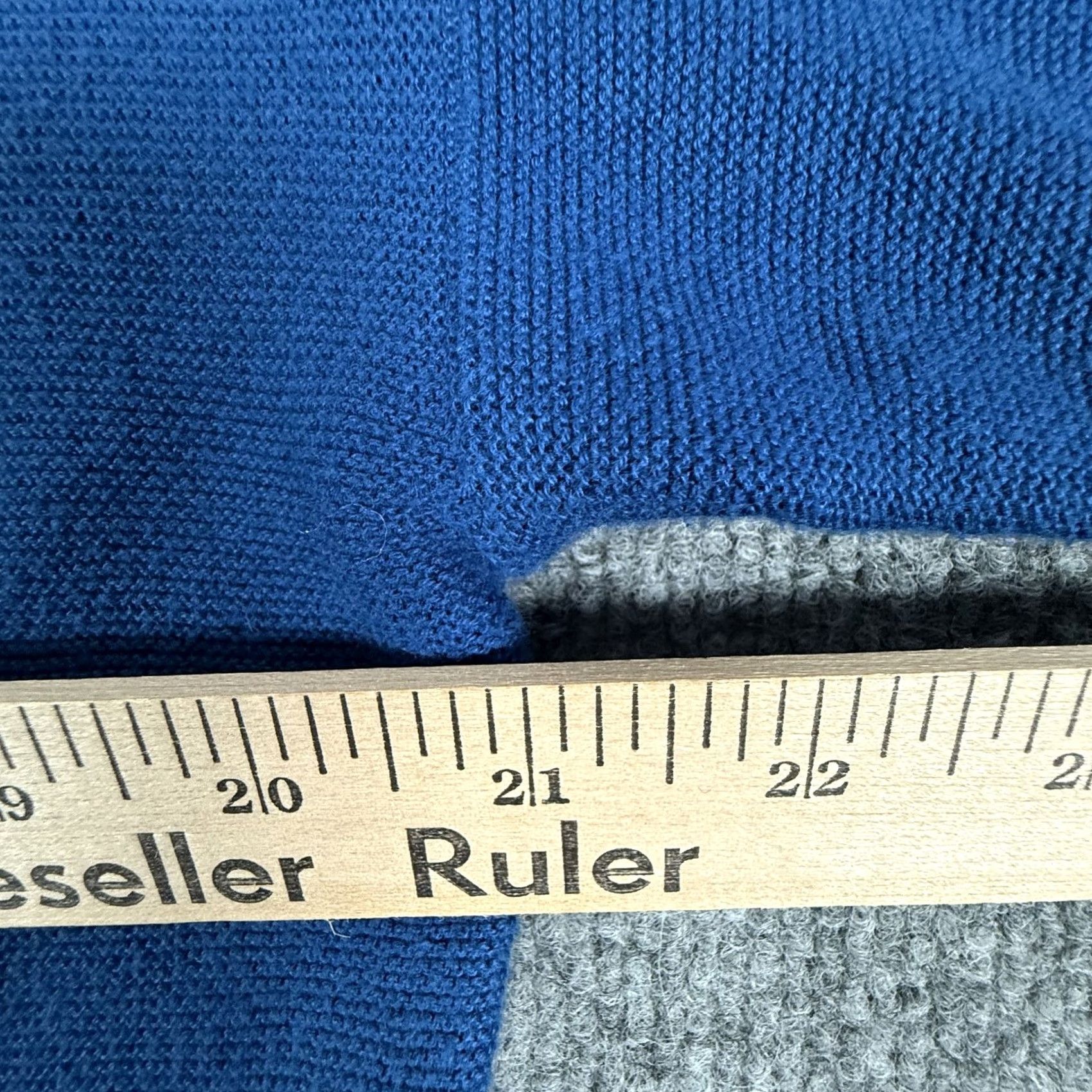 J. Jill VINTAGE? No. J. Jill Sweater Womens Small Blue Cotton Ribbed Collar Pullover Long Sleeve Top Size S / US 4 / IT 40 - 5 Thumbnail