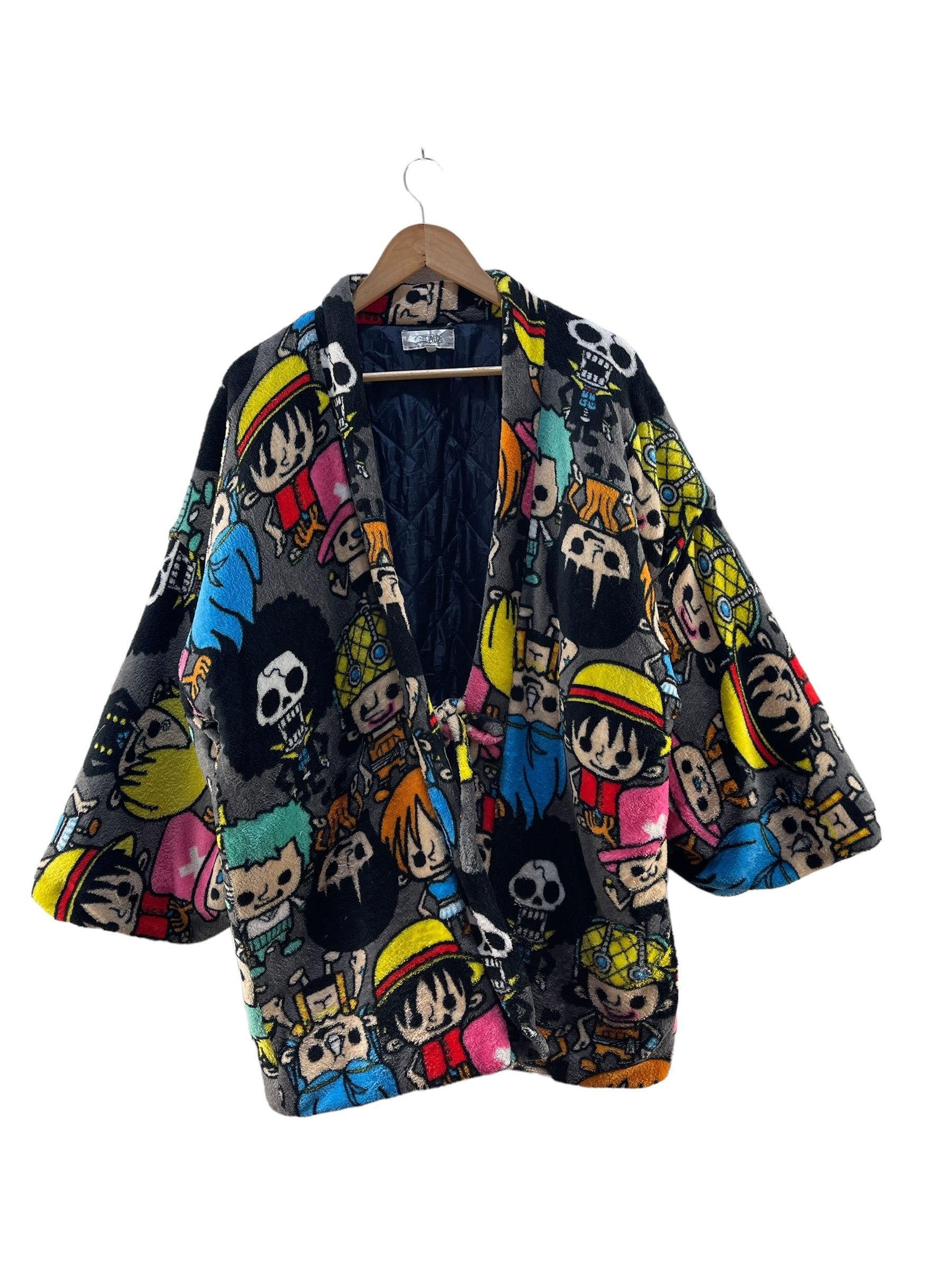 Anime Vintage One Piece Kimono Full Print Fleece Jacket Size US L / EU 52-54 / 3 - 1 Thumbnail