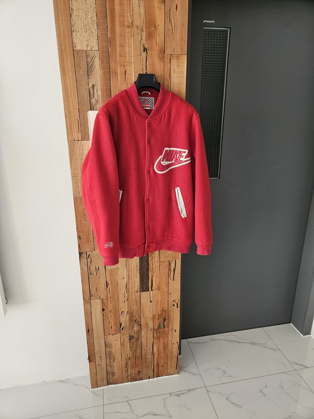 Nike × Supreme Supreme x Nike Varsity Jacket Size US XL / EU 56 / 4 - 3 Thumbnail