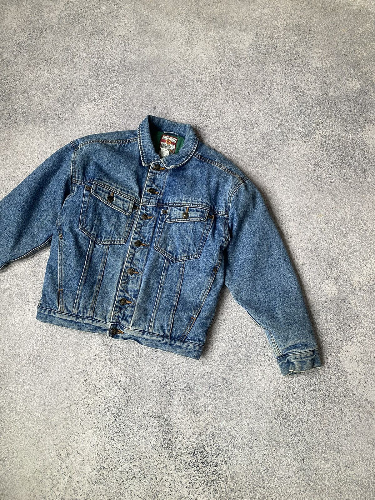 Vintage × Warner Bros VTG 90s Looney Tunes Warner Bros Acme Trading Jean Jacket Size US S / EU 44-46 / 1 - 3 Thumbnail