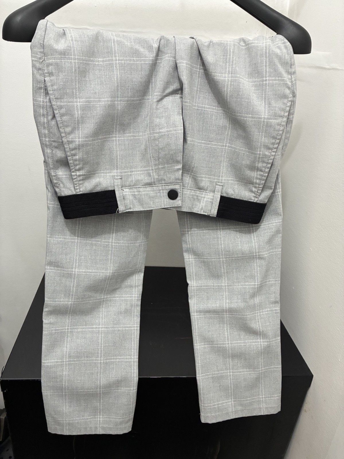 Zara ZARA Mens Plaid Dress Pants Size S Gray Slim Fit Flat Front Size US 28 / EU 44 - 6 Thumbnail