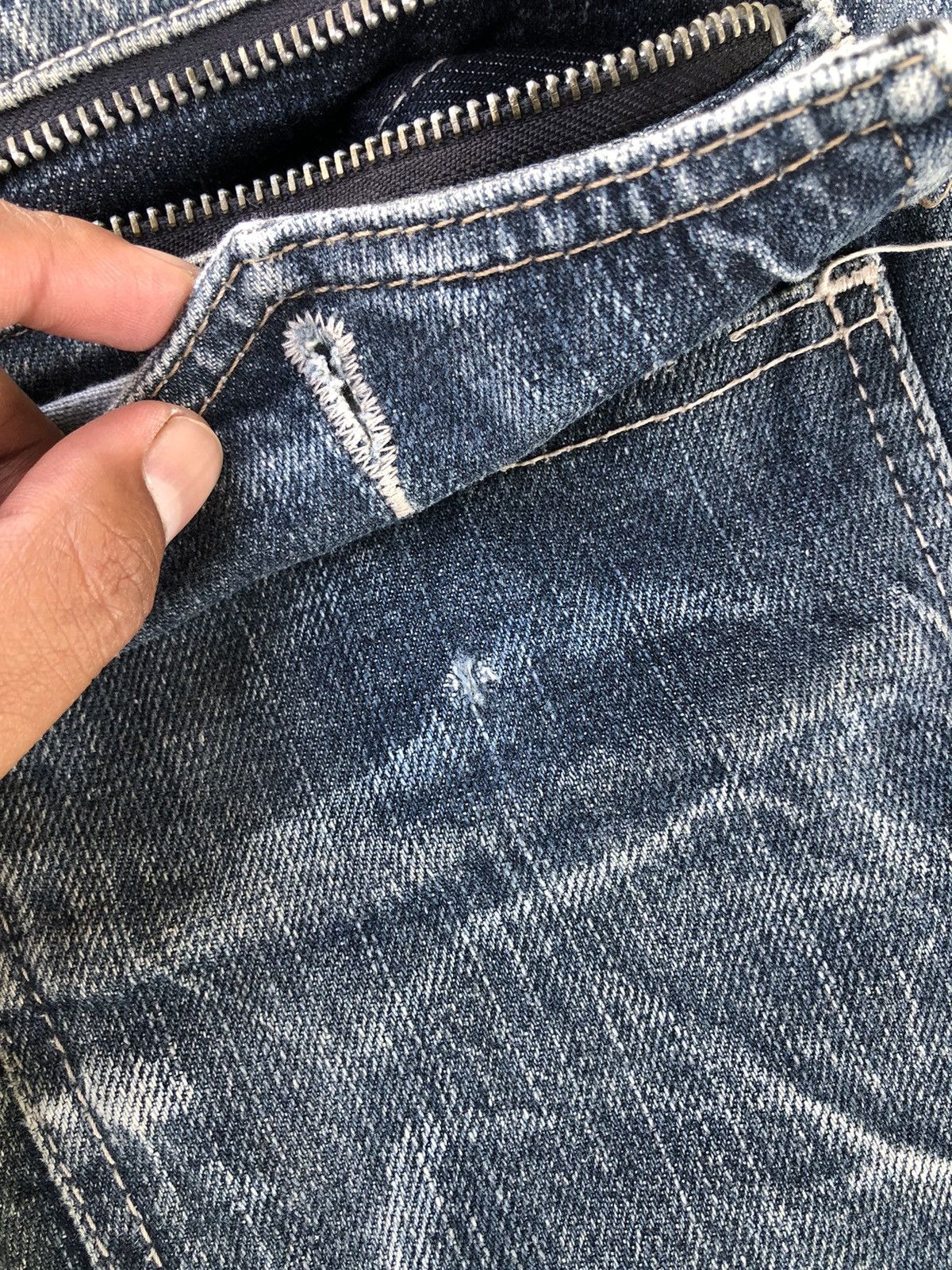 Japanese Brand × Jean Vintage Clothing Double Waist Jeans/Denim Size US 29 - 14 Thumbnail