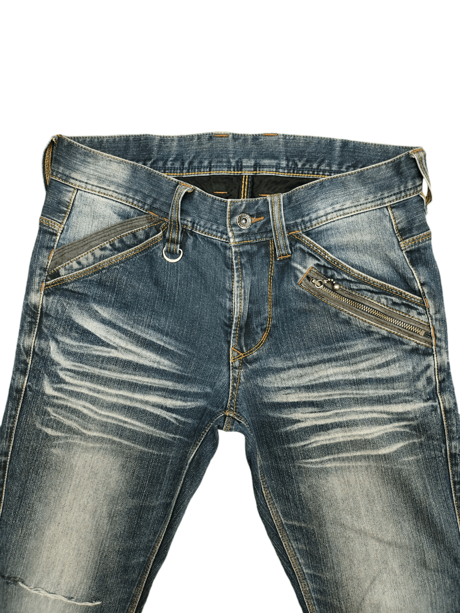 If Six Was Nine Flare Slim Jeans Nicole Club Clawmark Distress Faded Bootcut Size US 30 / EU 46 - 4 Thumbnail